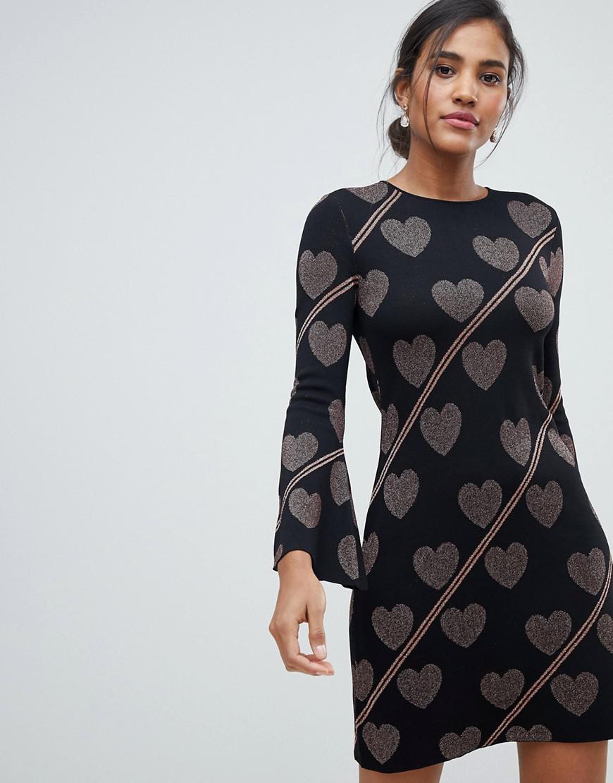 bardot floral party dress