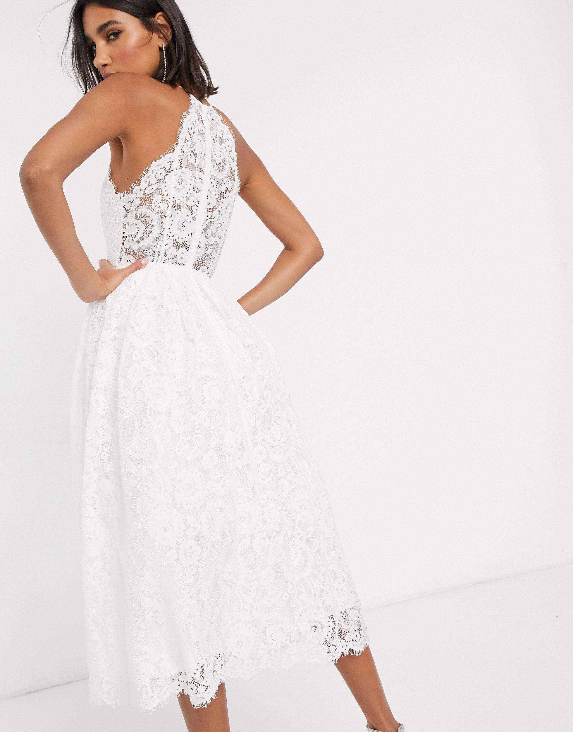 midi white dress