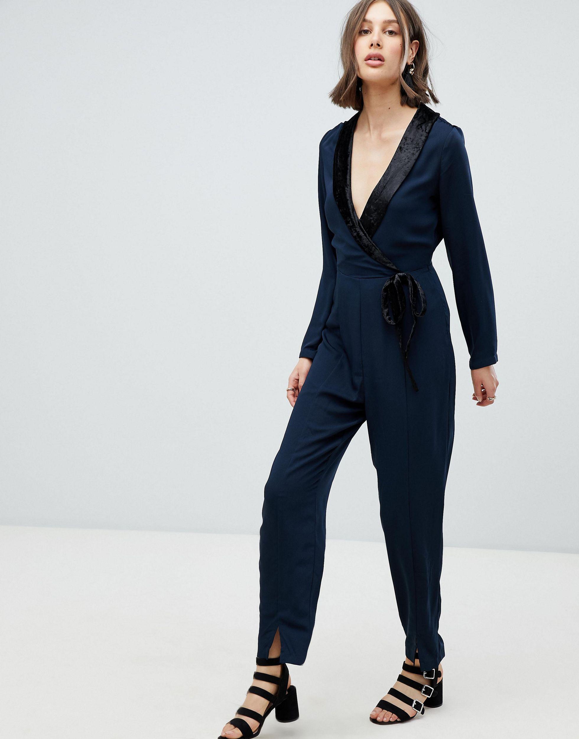 Vero Moda – Smoking-Jumpsuit in Blau | Lyst DE