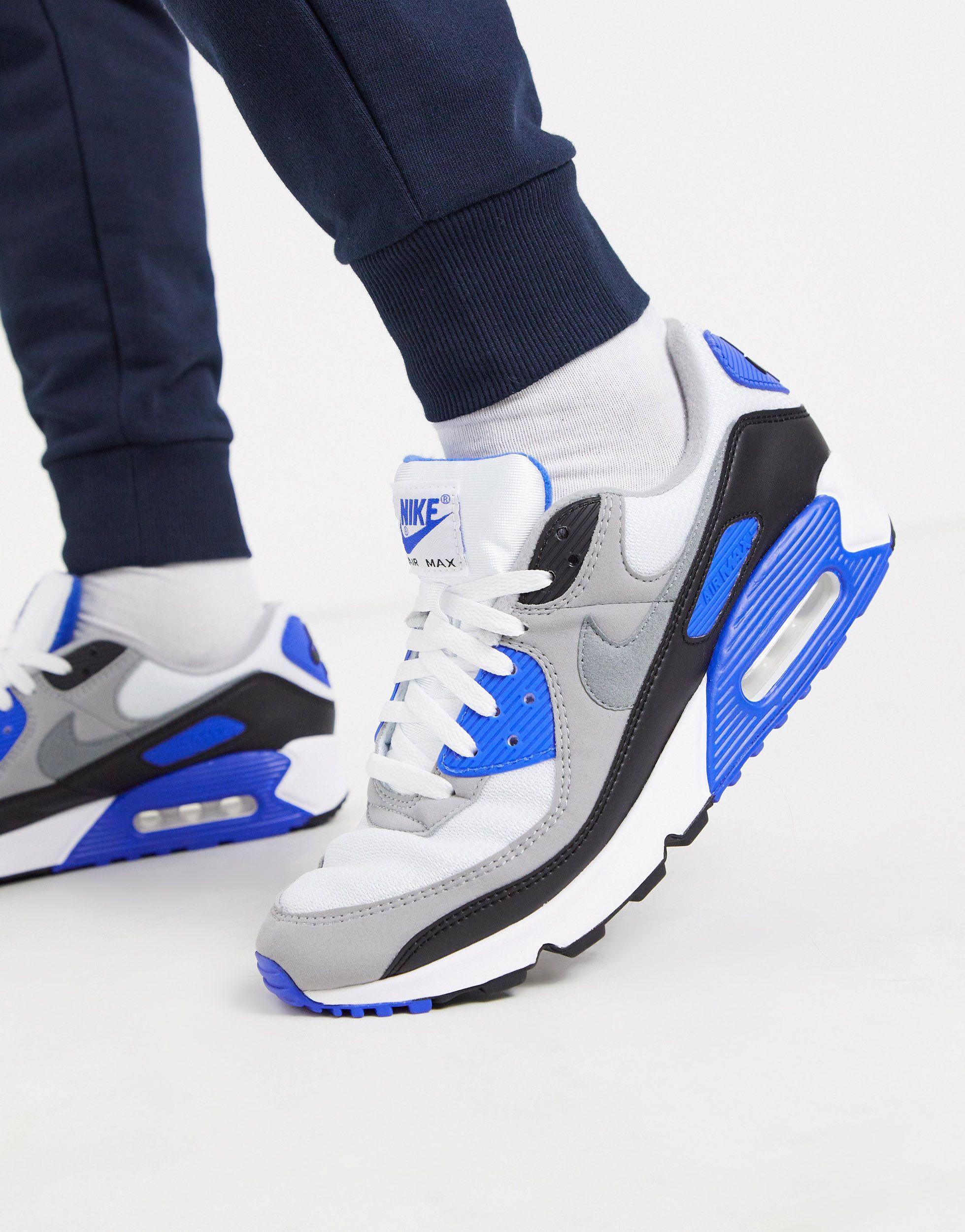 Nike Leather Air Max 90 in Blue for Men | Lyst