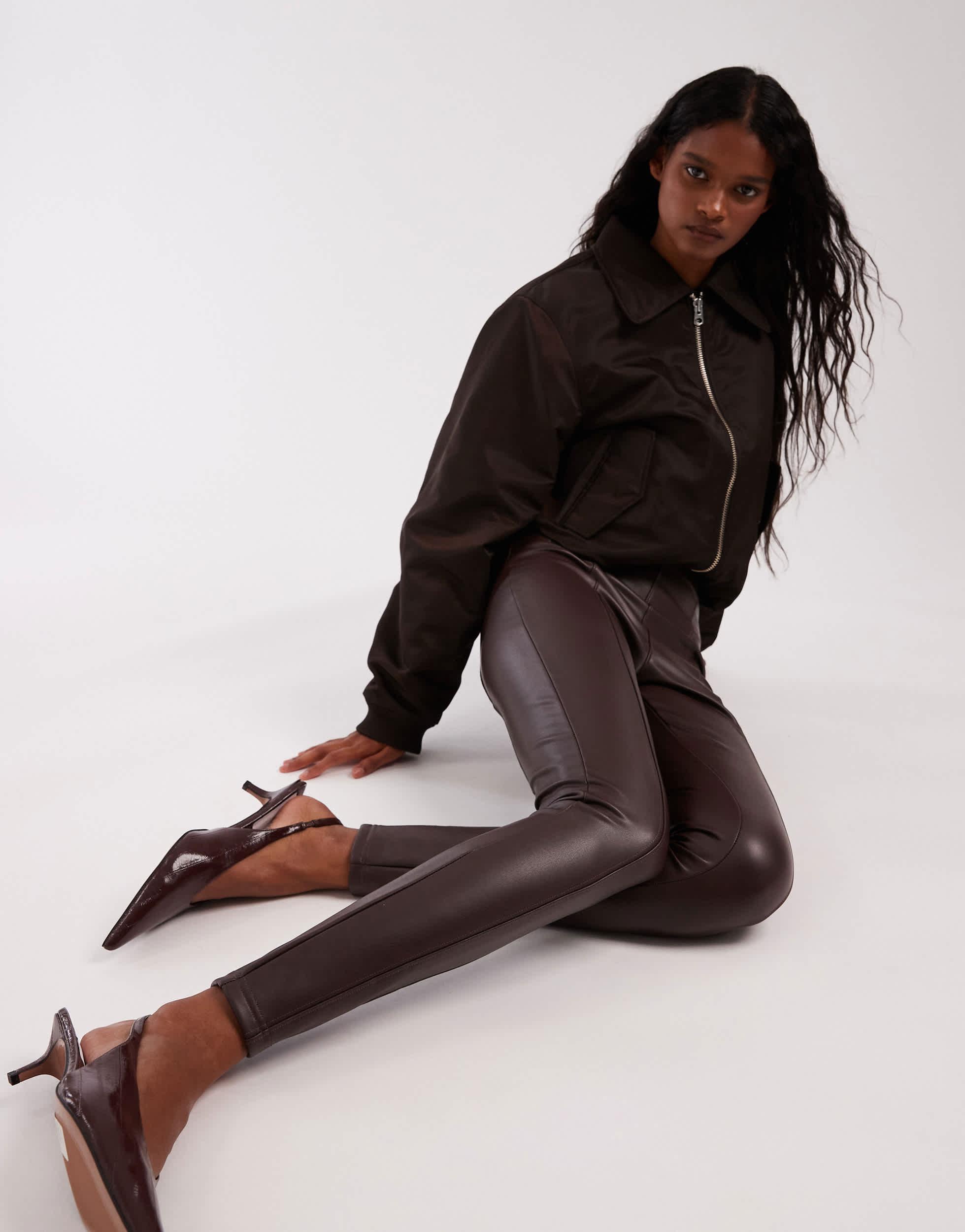 Legging New Look Noir Avec Inserts En Maille - Taille L (équivalent 14) - Introuvable Ailleurs !
