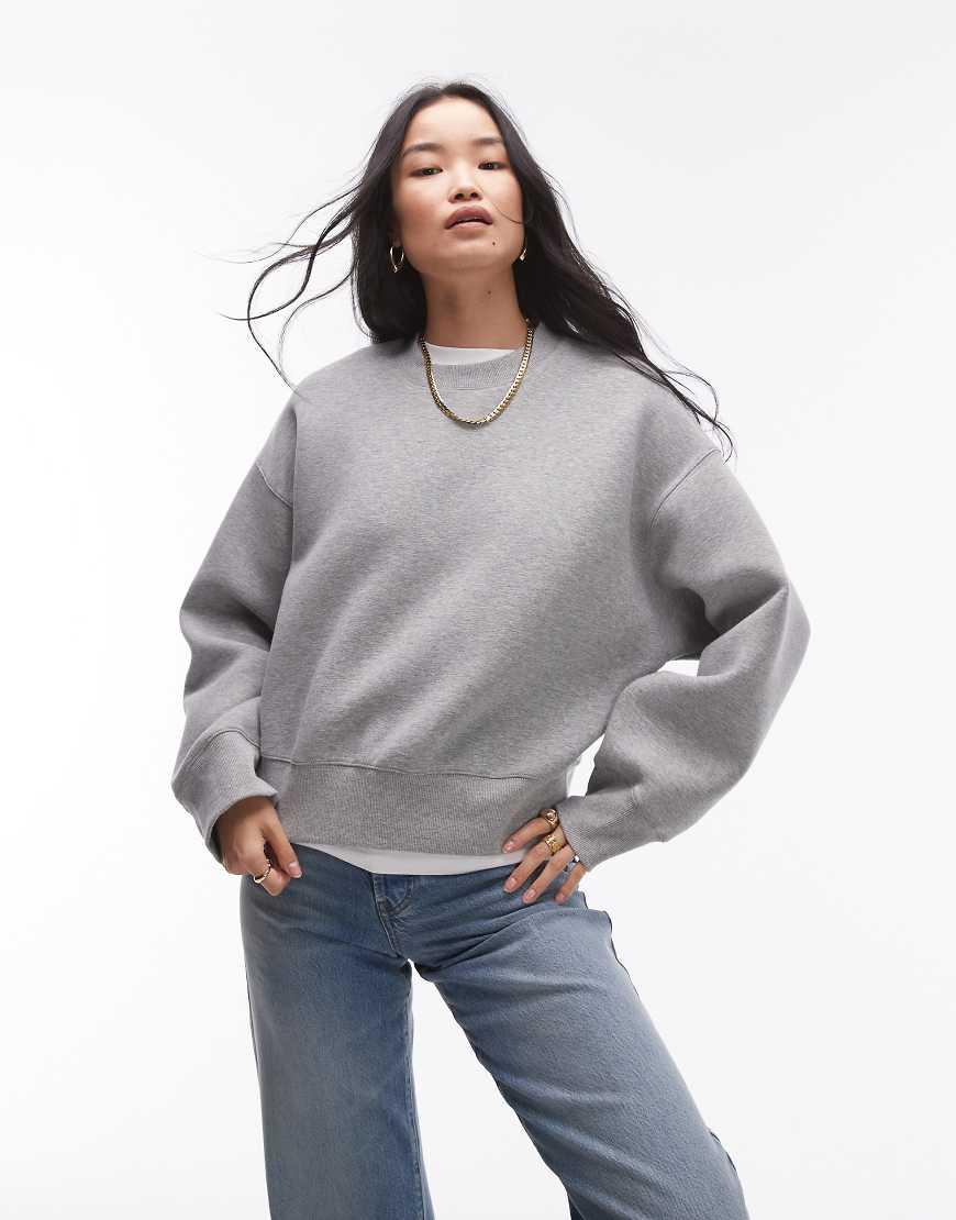 Topshop grey sweatshirt sale