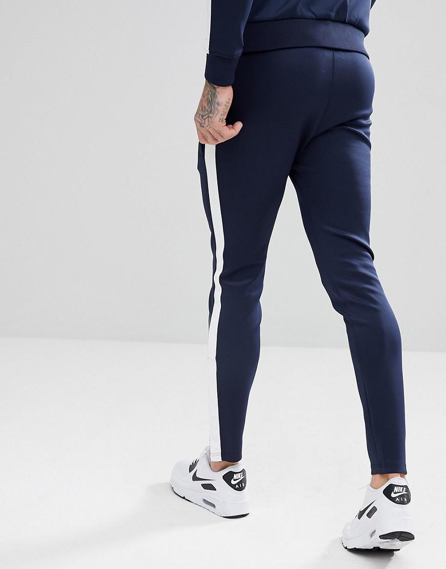 gym king navy joggers