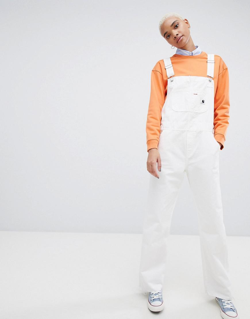 Carhartt WIP Relaxed Dungarees in White 