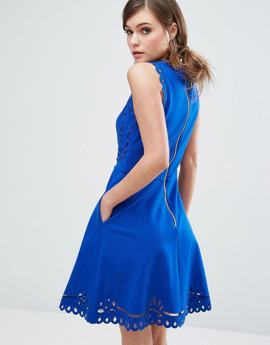 Ted Baker Verony Skater Dress in Blue | Lyst