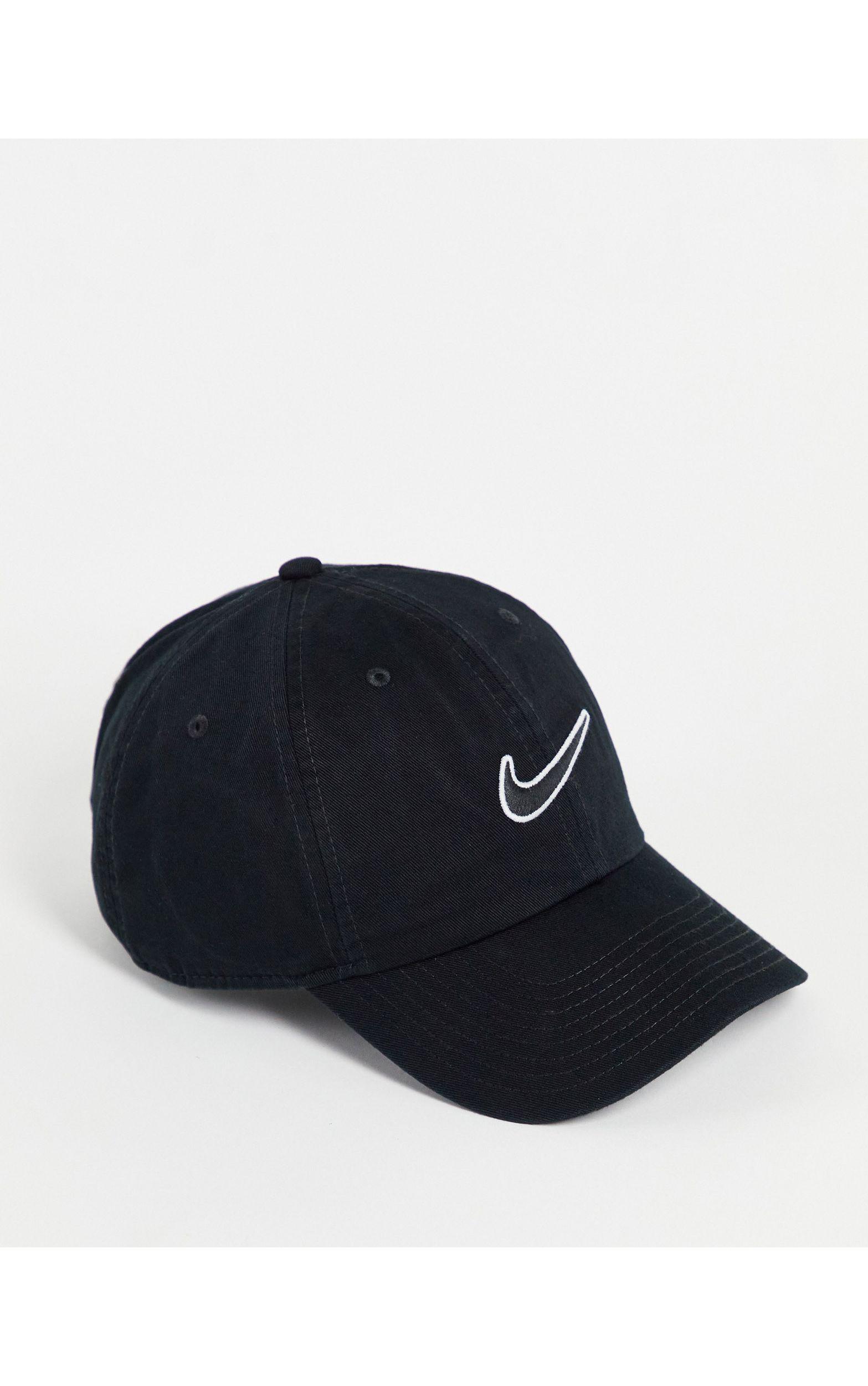 Gorra negra con logo bordado Nike de hombre de color Negro | Lyst