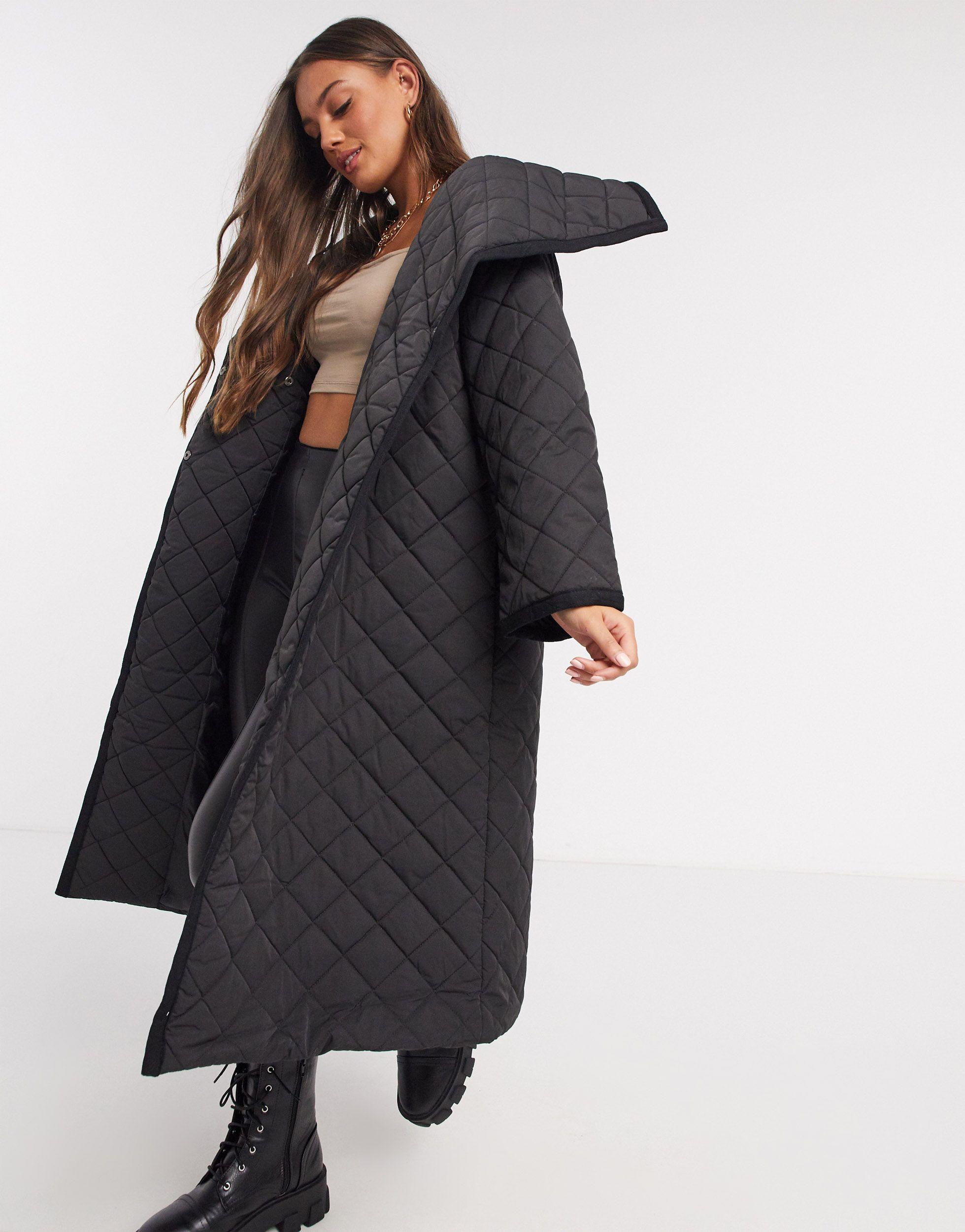 quilted maxi coat