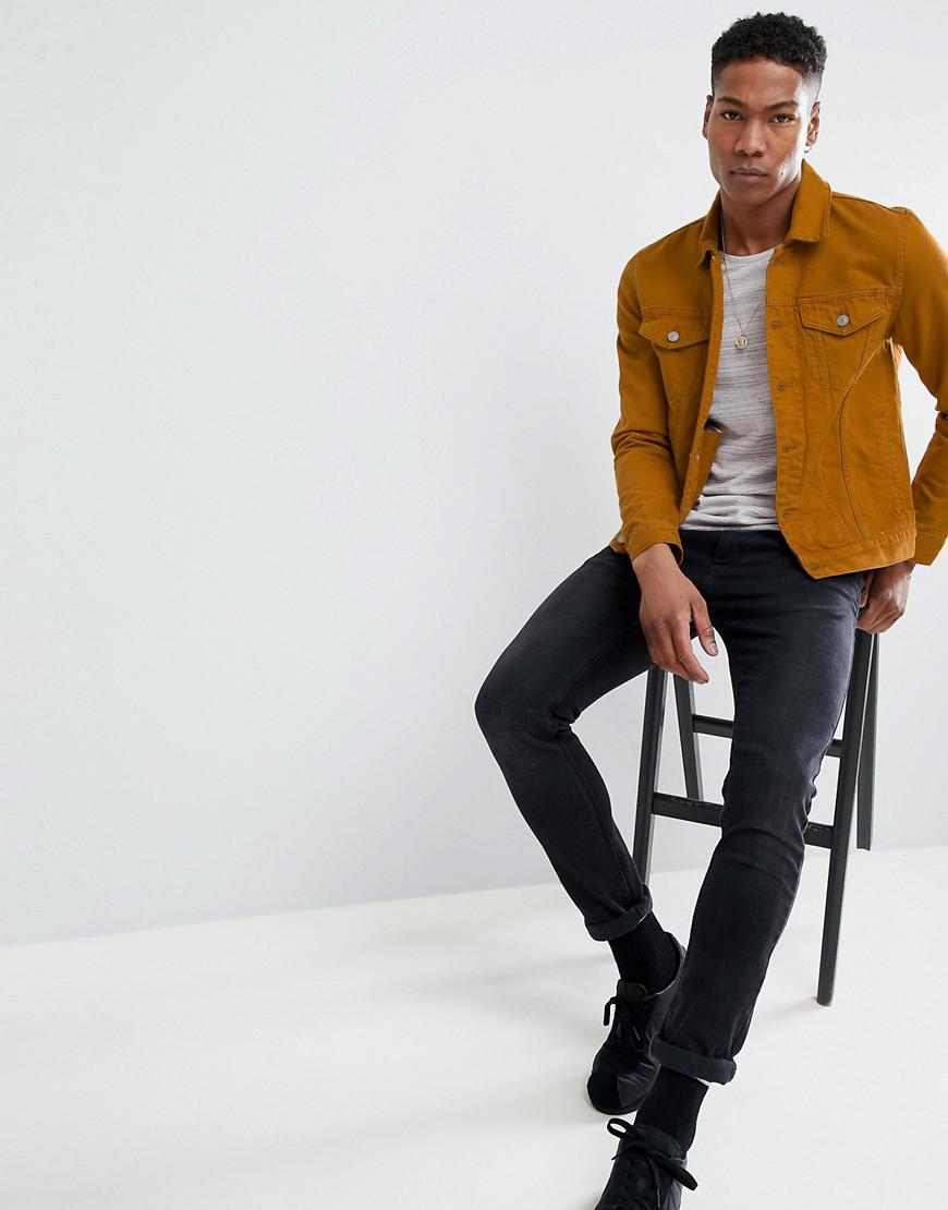 denim mustard jacket