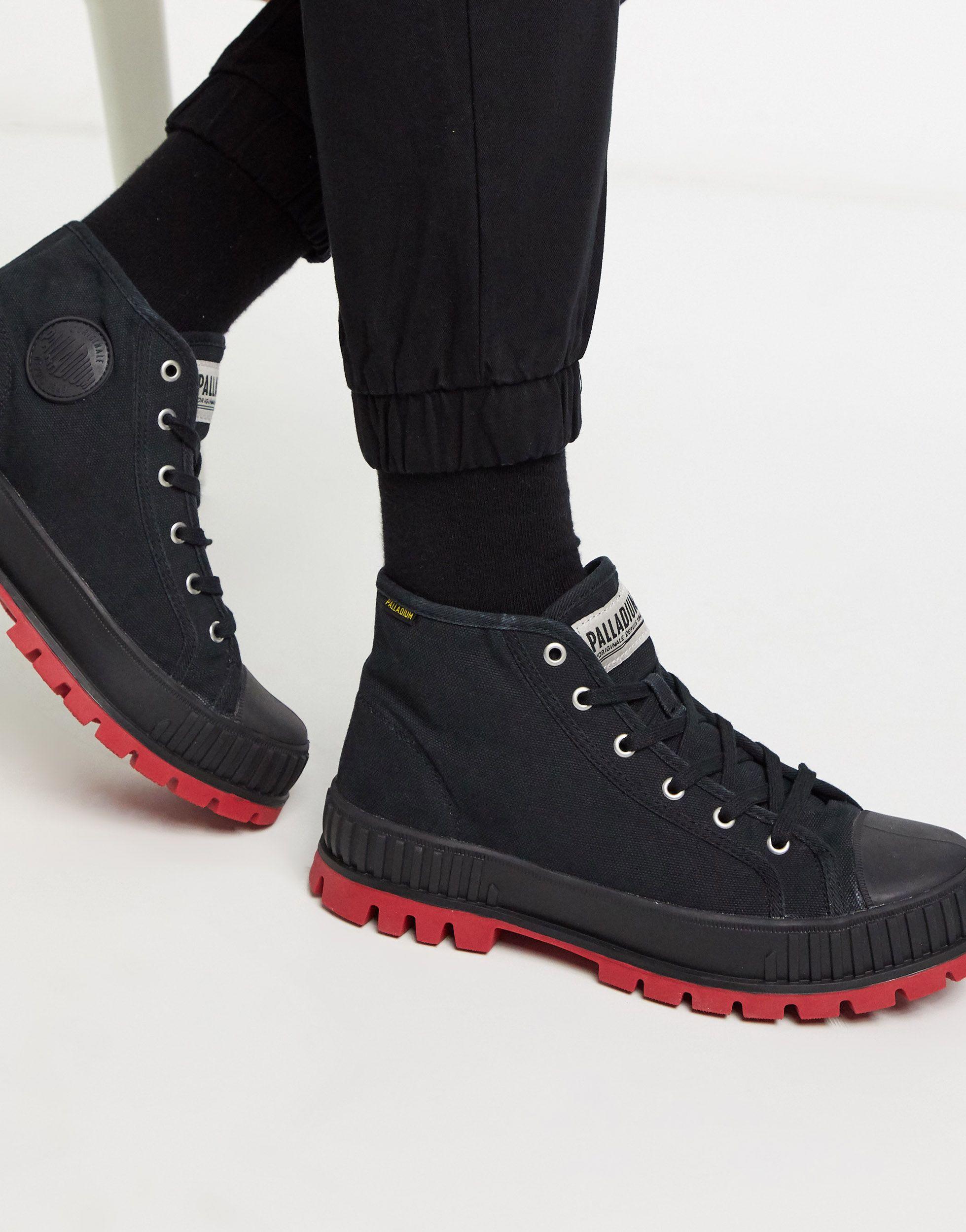 Palladium Pallashock Mid Og Boots in Black for Men | Lyst