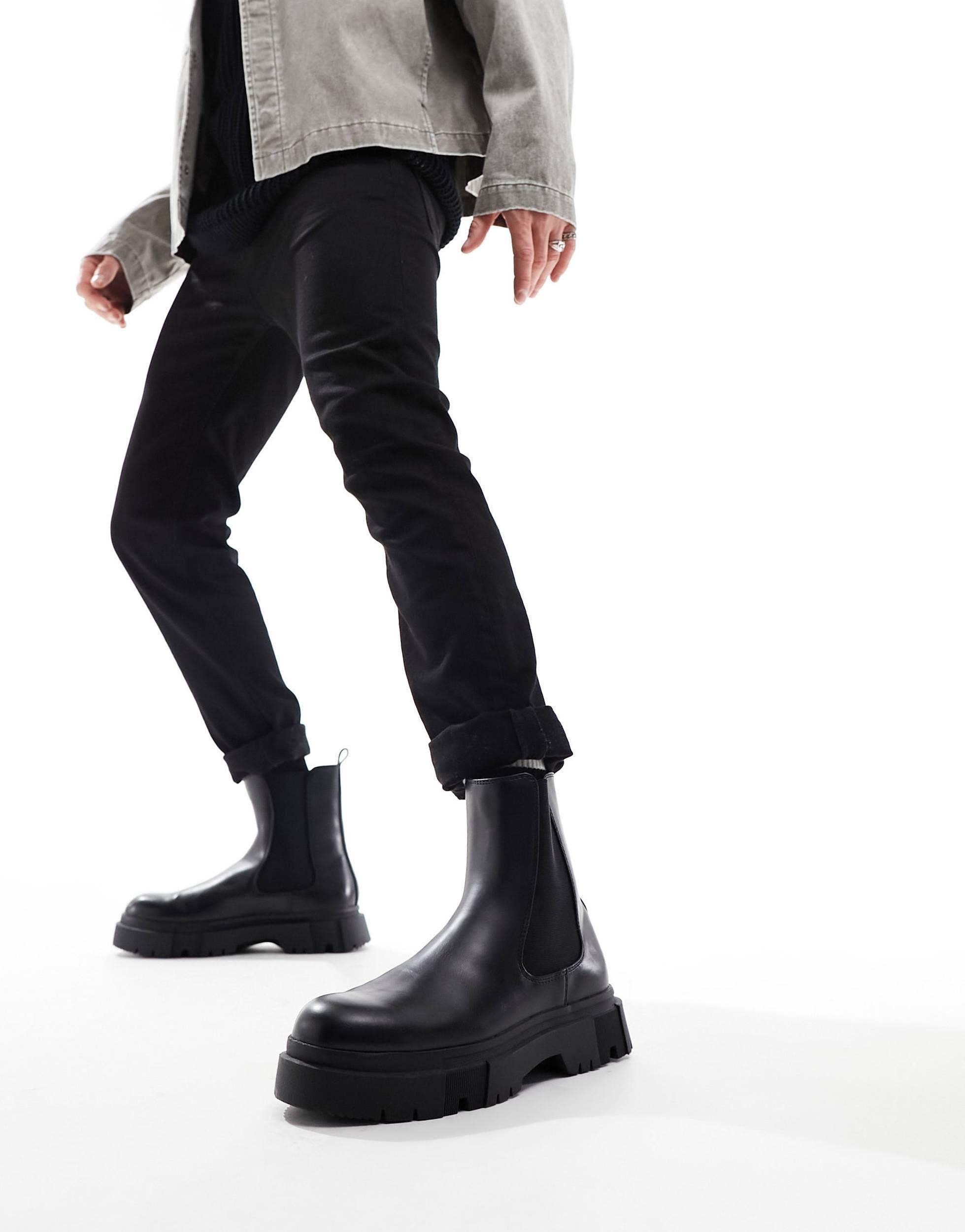 Bershka Chelsea Boot in Black for Men Lyst Canada