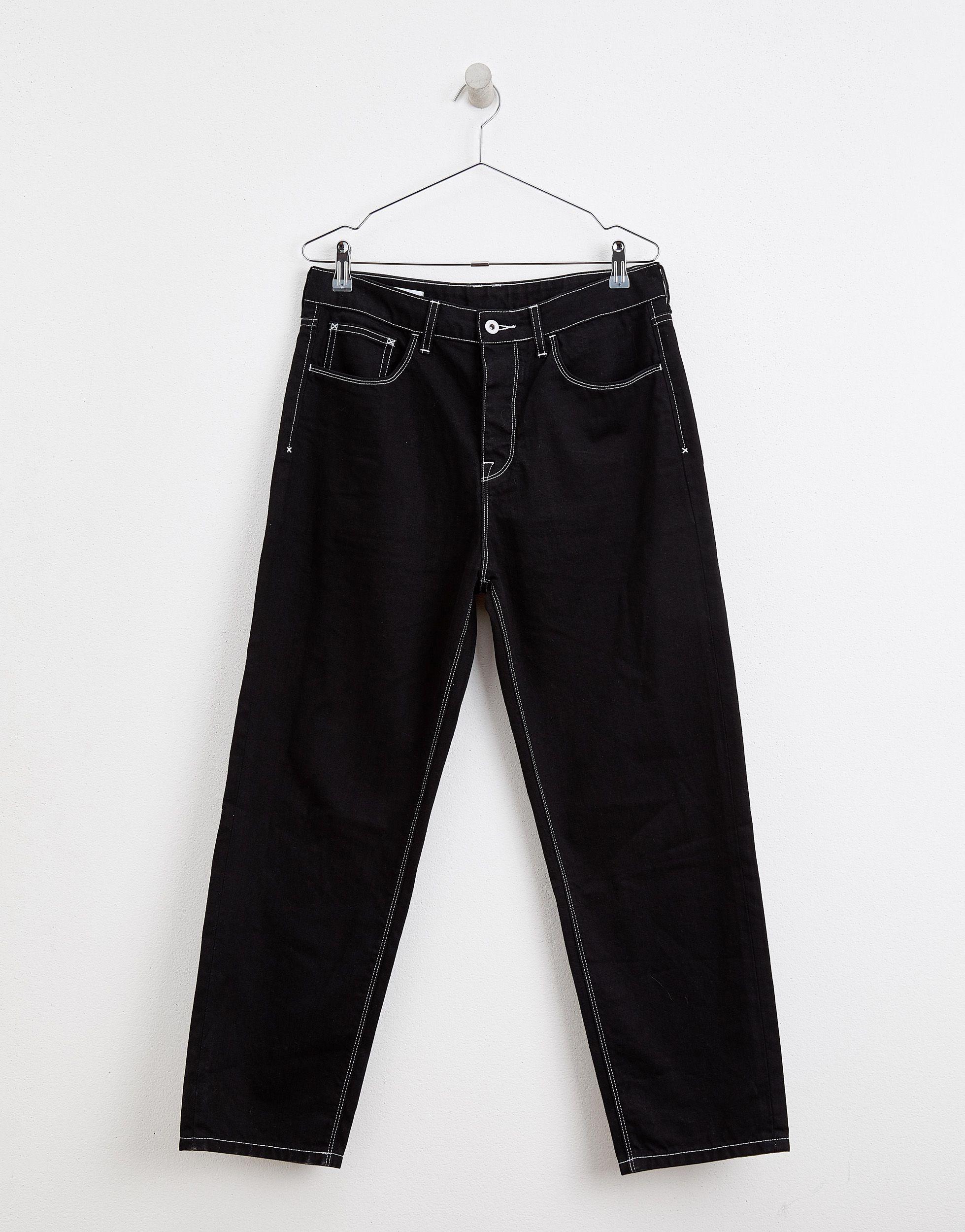 Collusion Denim X004 Skater Jeans With Contrast Stitch in Black for Men ...