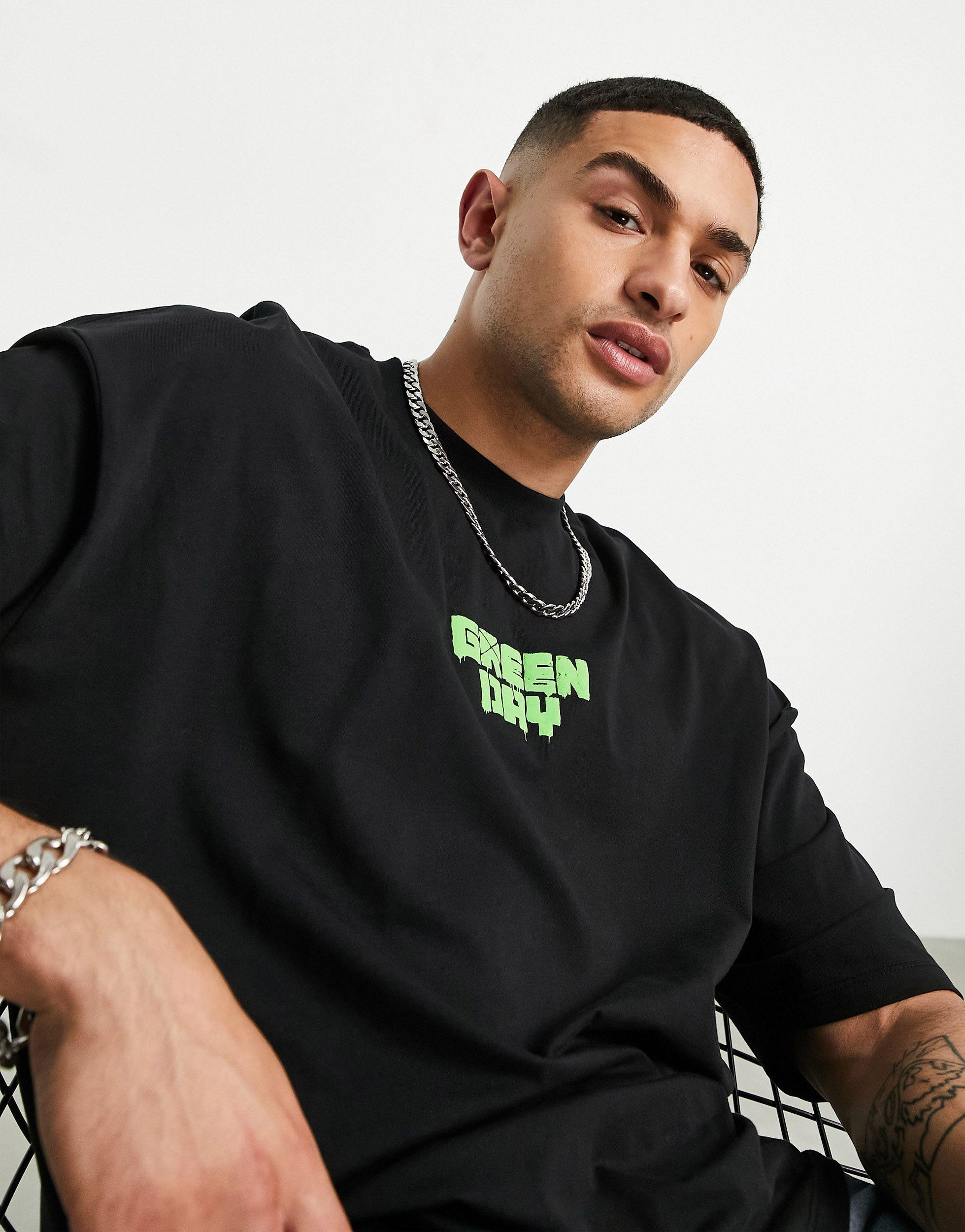 ASOS Cotton Oversized T-shirt With Neon 