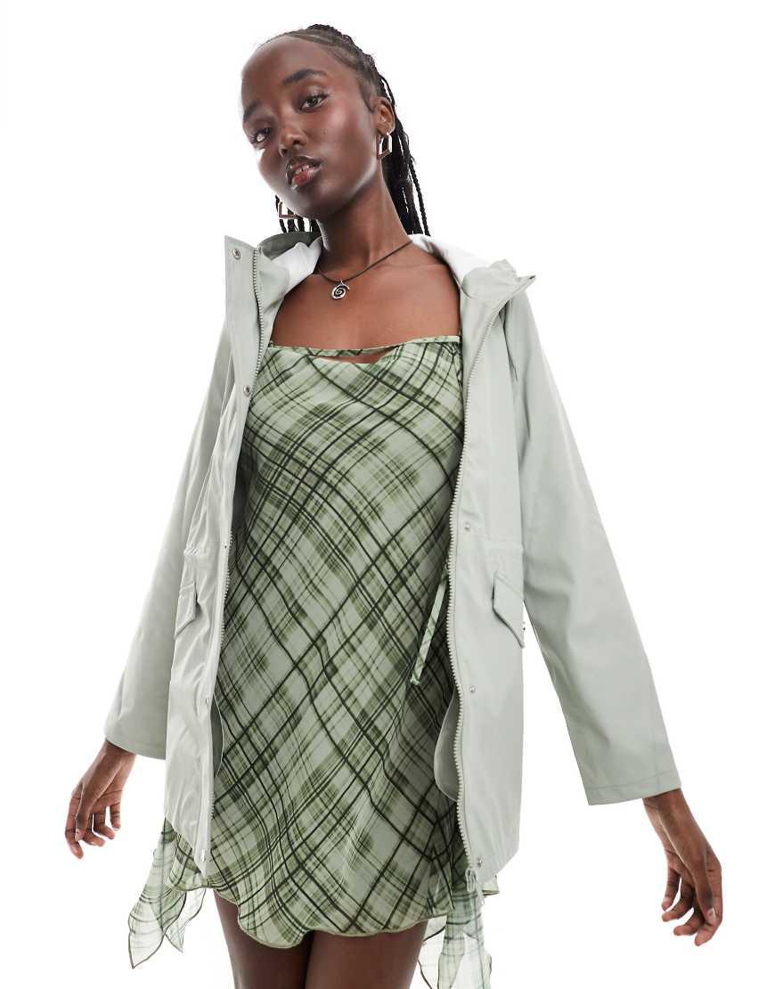 Brave Soul Rubberised Rain Coat in White Lyst UK
