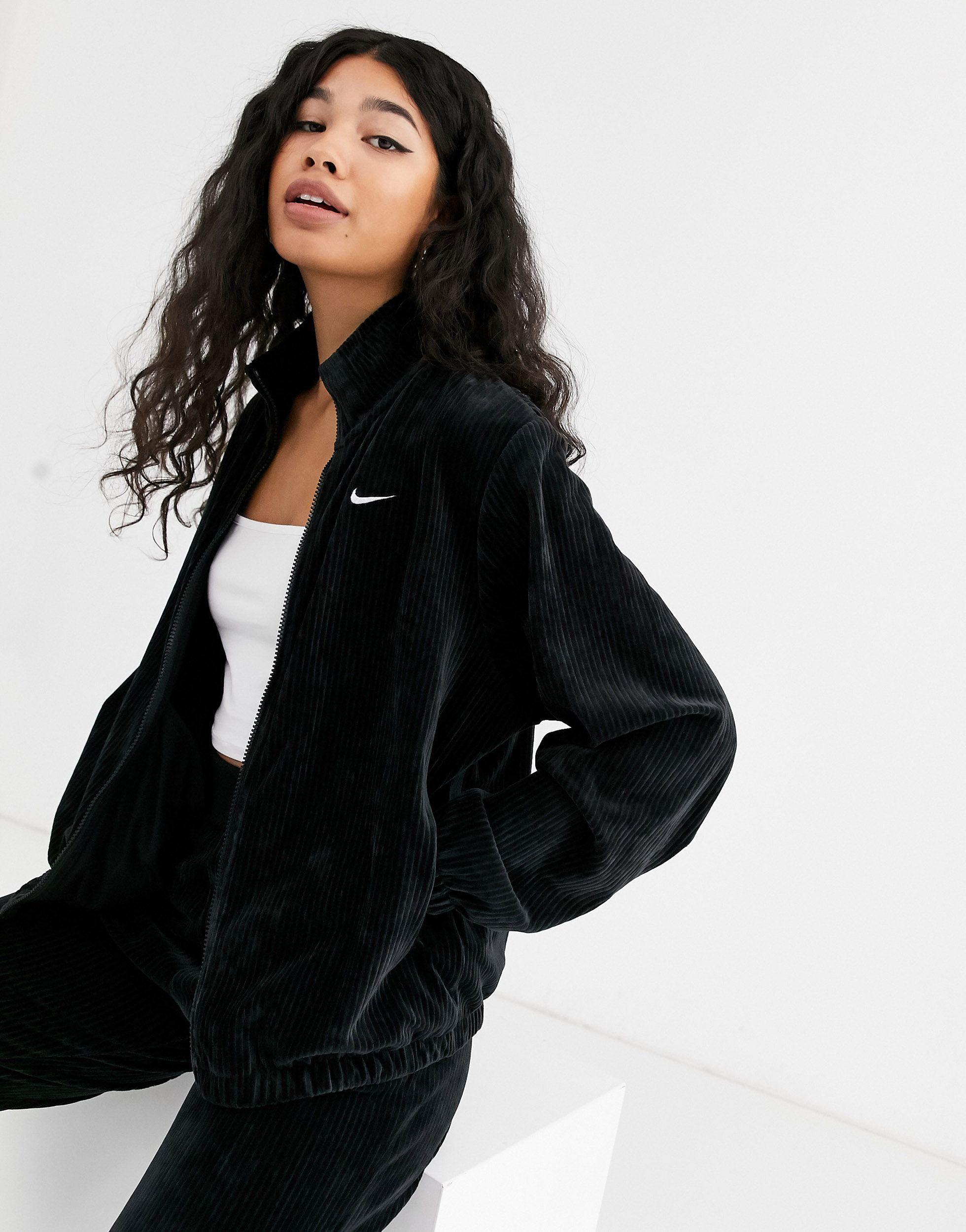 Nike Black Cord Track Jacket | Lyst 