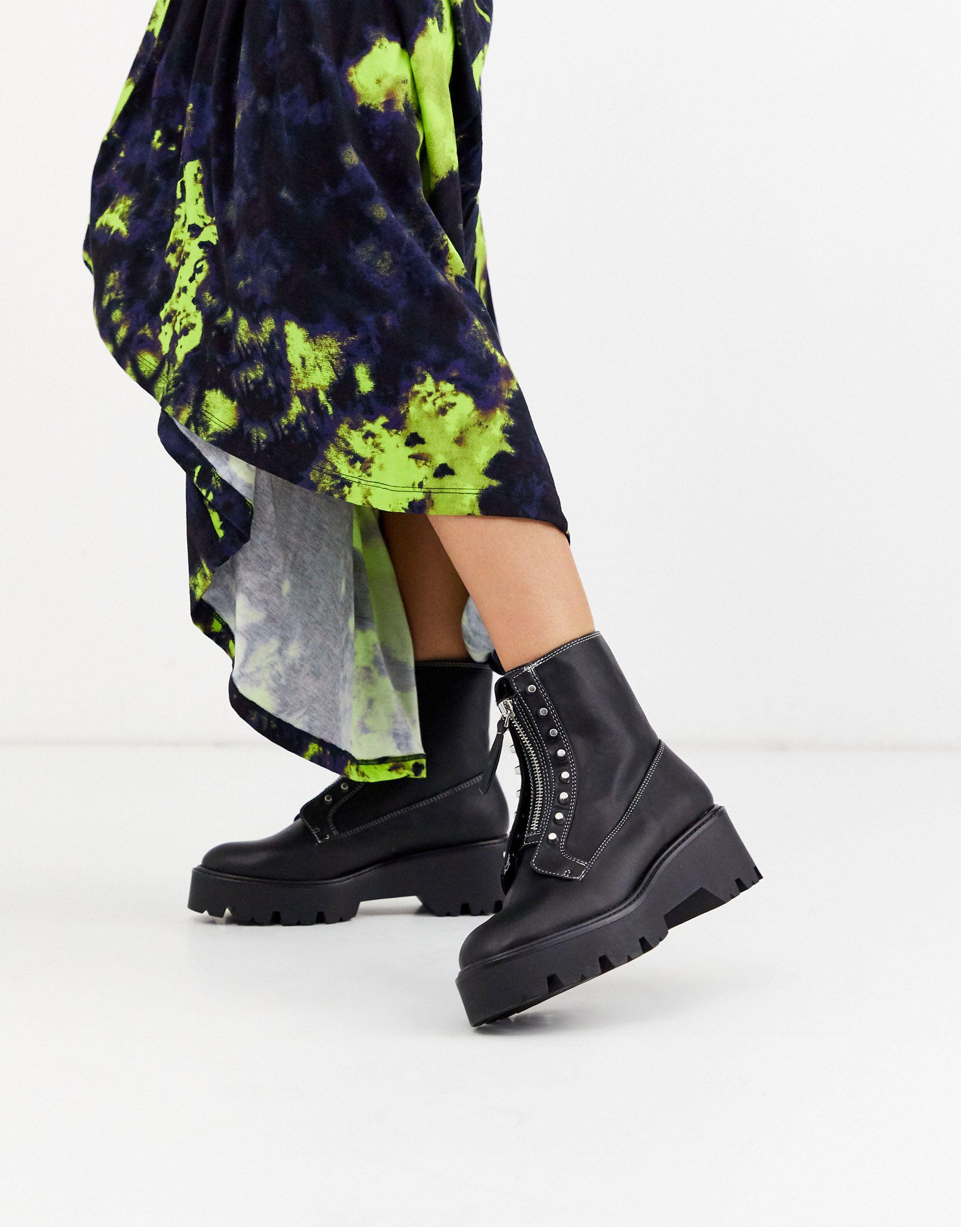 bershka chunky boots