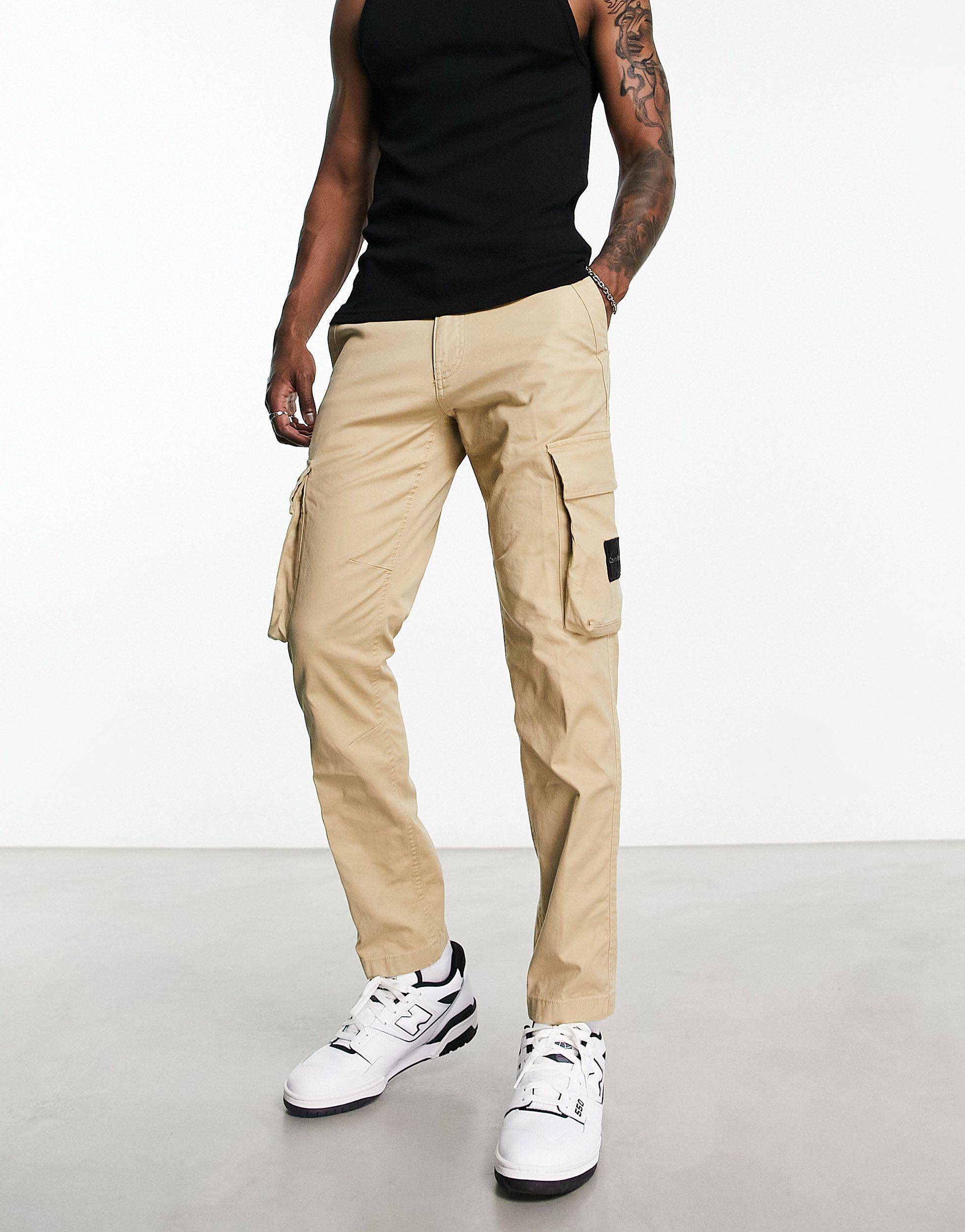 Calvin Klein 100% Cotton Solid Gray Cargo Pants Size M - 69% off | ThredUp