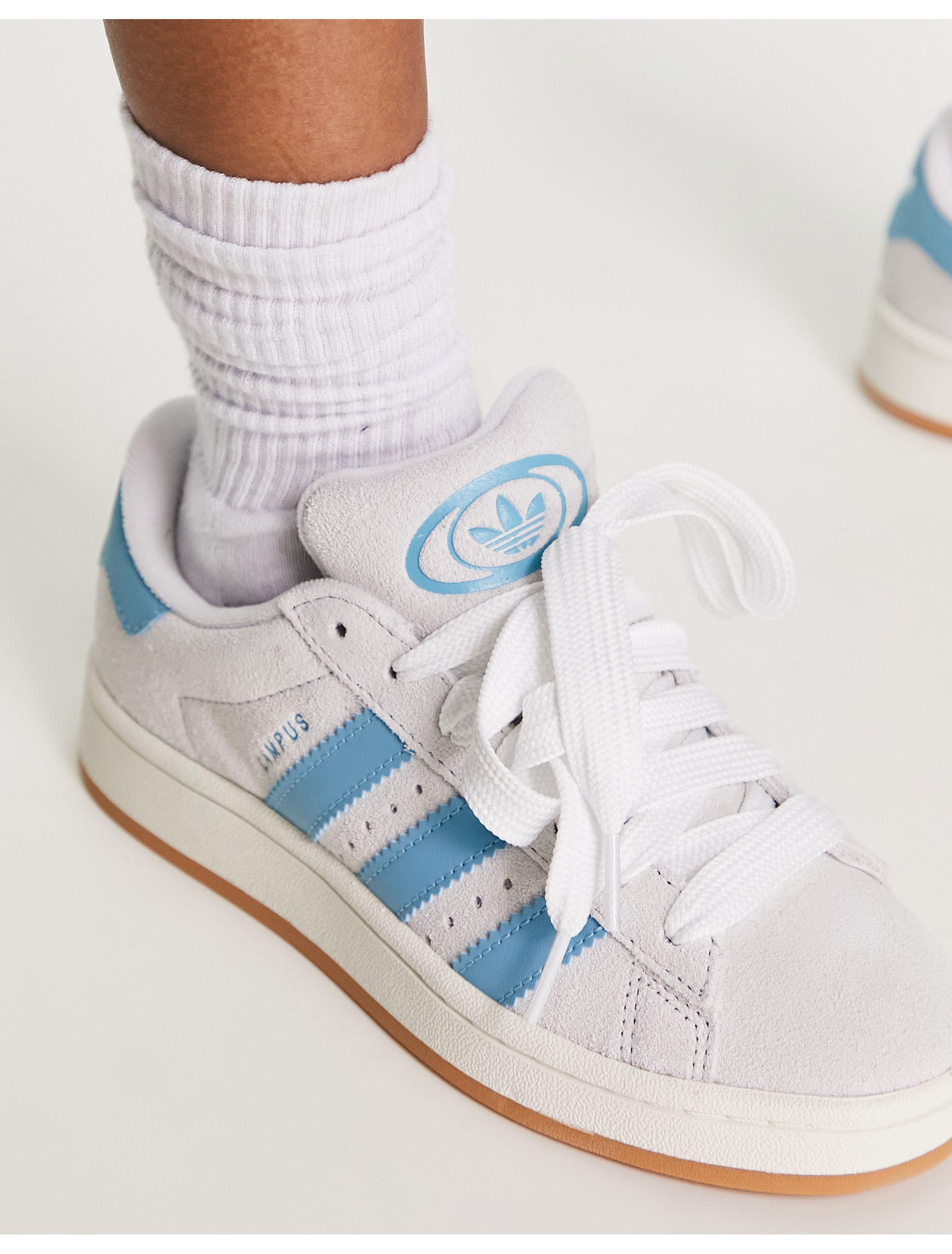 Scarpe adidas bianche e blu deals