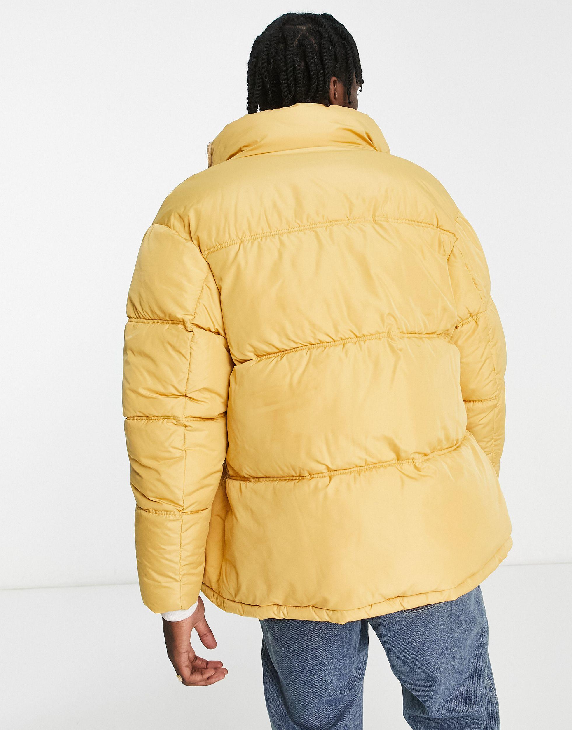 Urbancode Wrap Puffer Jacket in Yellow for Men | Lyst