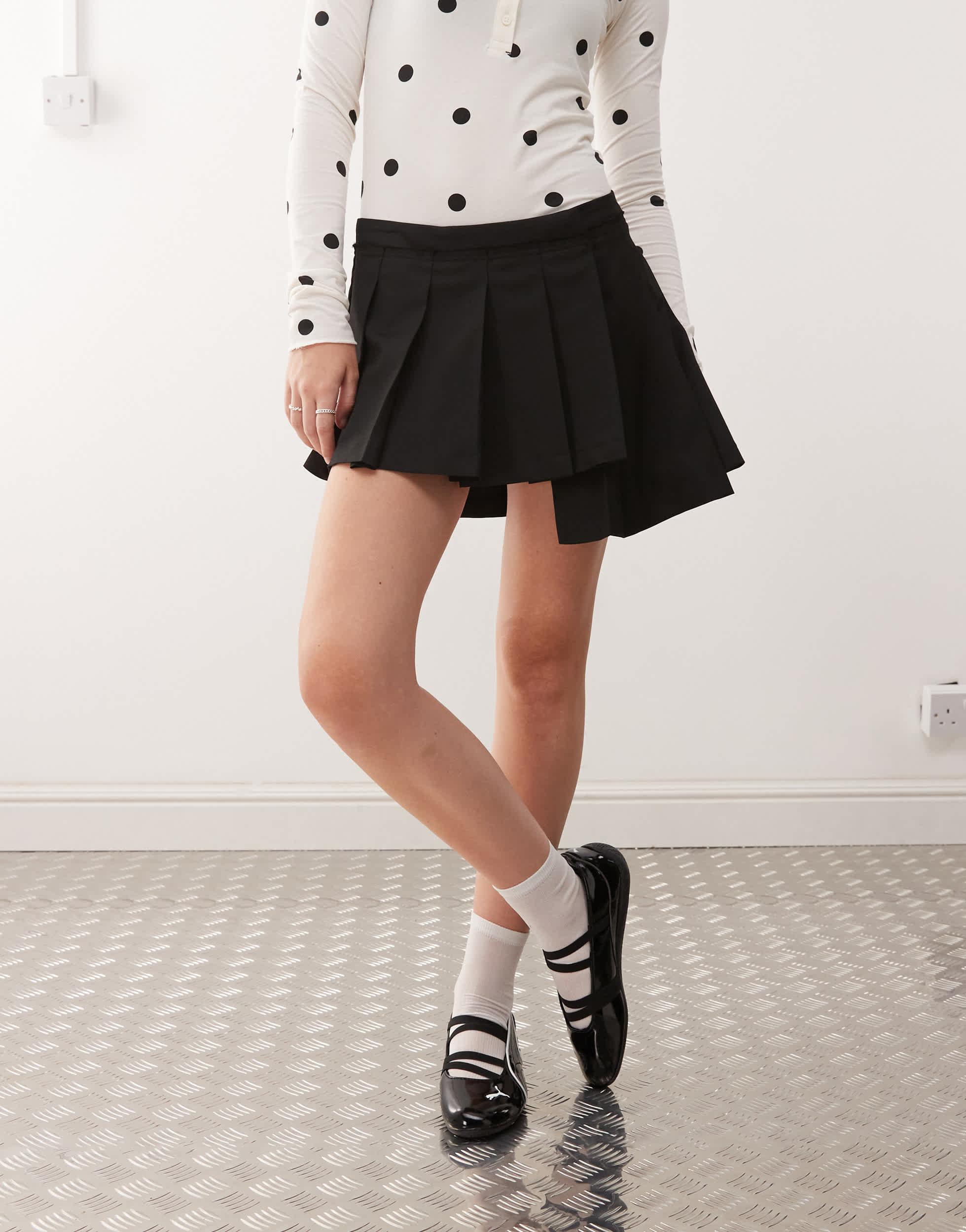 Jupe Femme Monki Noire – Taille S – Coton – Coupe A-line Avec Zip – Parfait état