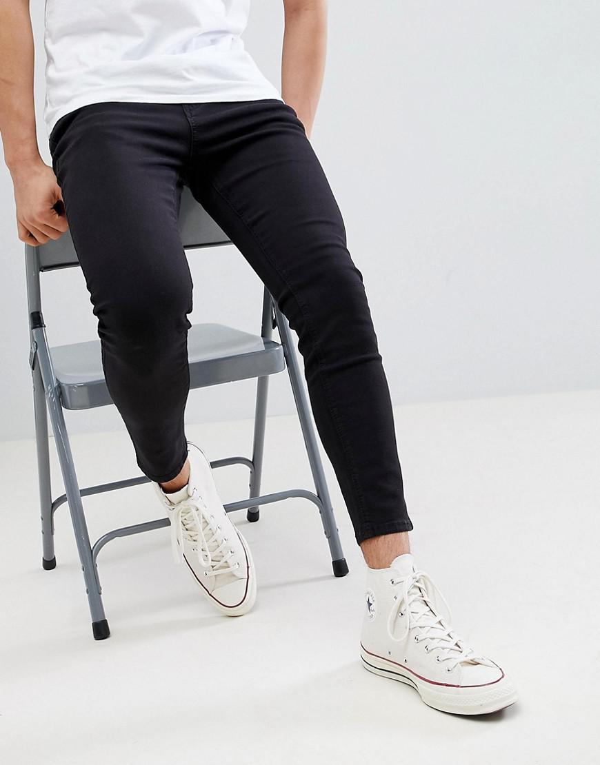 Pull&Bear Denim Tapered Carrot Fit Jeans in Black for Men | Lyst