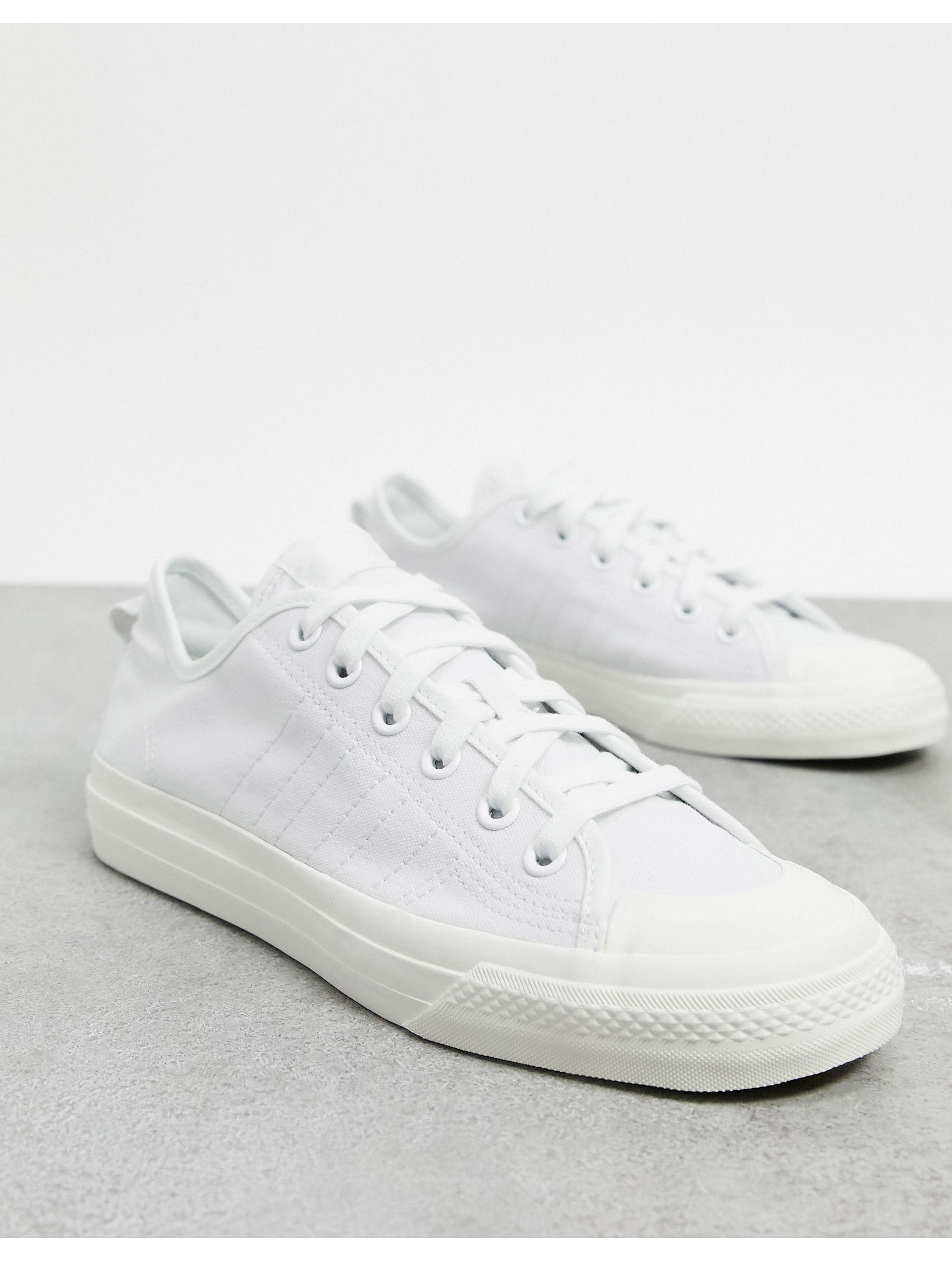 adidas Originals Rubber Nizza Rf - Sneakers Van Witte Canvas in het Grijs  voor heren - Lyst