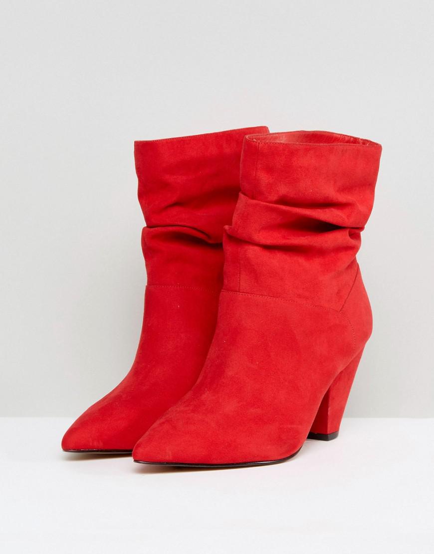 slouch heeled ankle boots