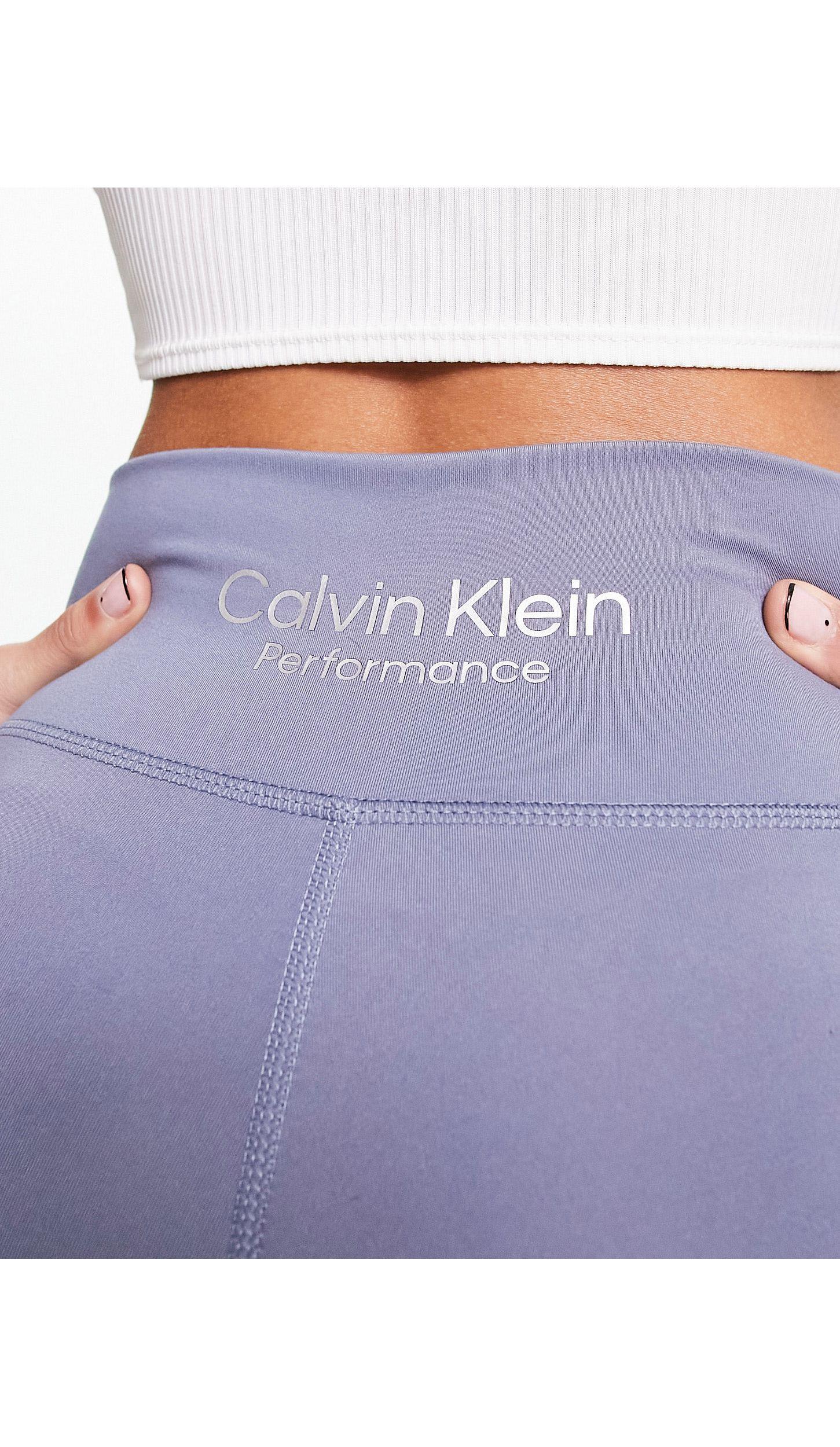 Calvin Klein Performance High Rise Flared leggings in Blue | Lyst
