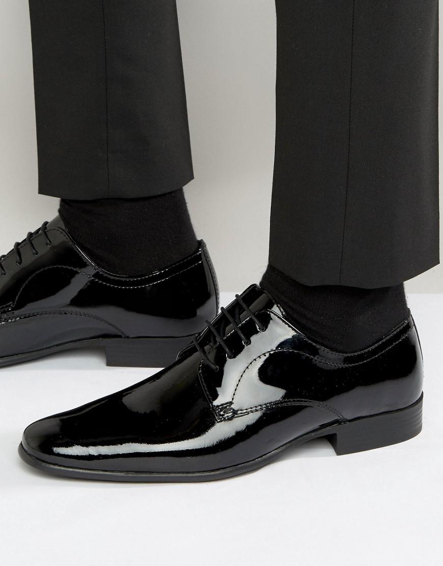 patent black oxford shoes