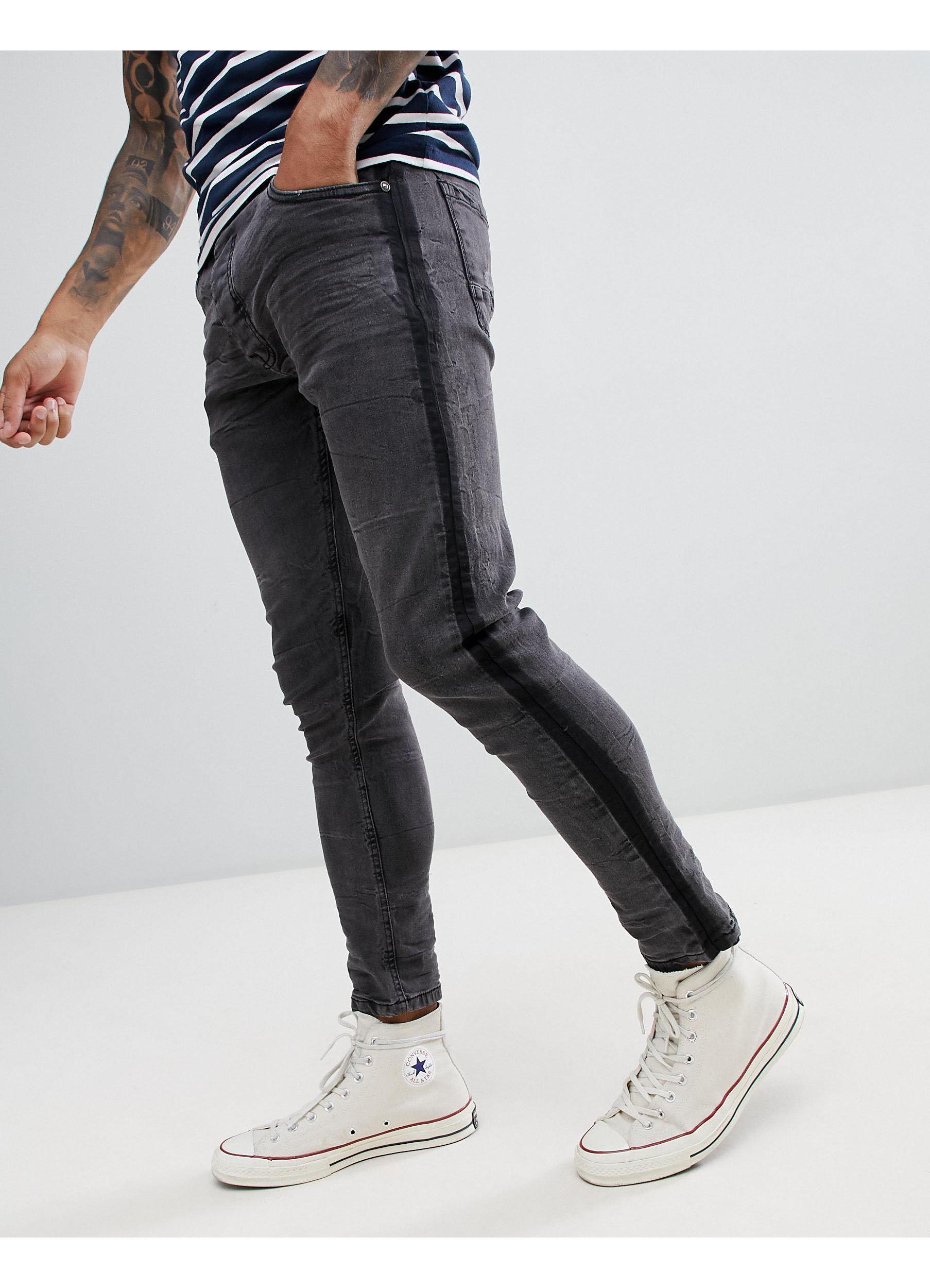 Brave Soul Denim Jeans Met Bies in het Zwart voor heren | Lyst NL