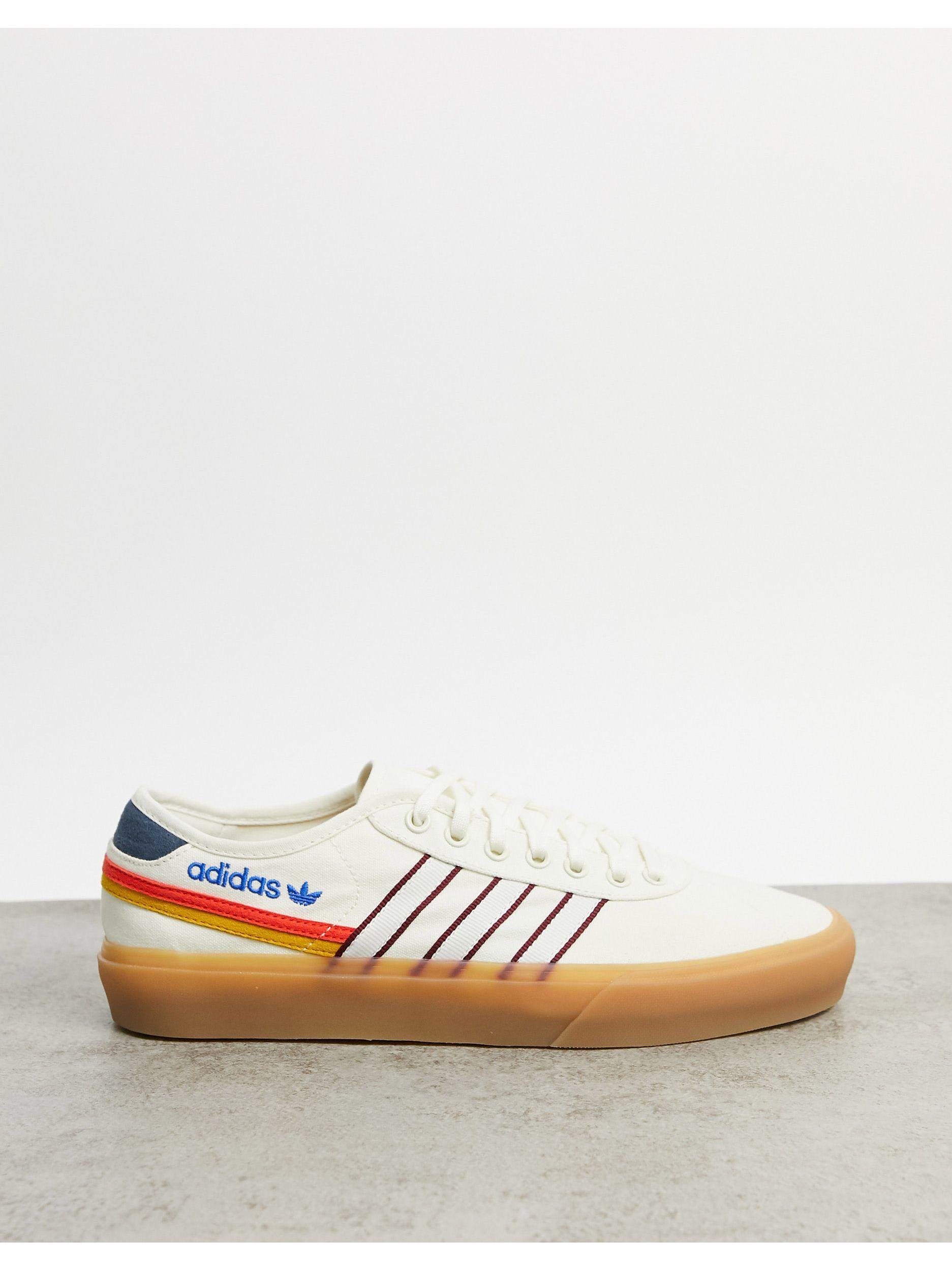 adidas Originals Delpala Happy Camping Sneakers in White | Lyst