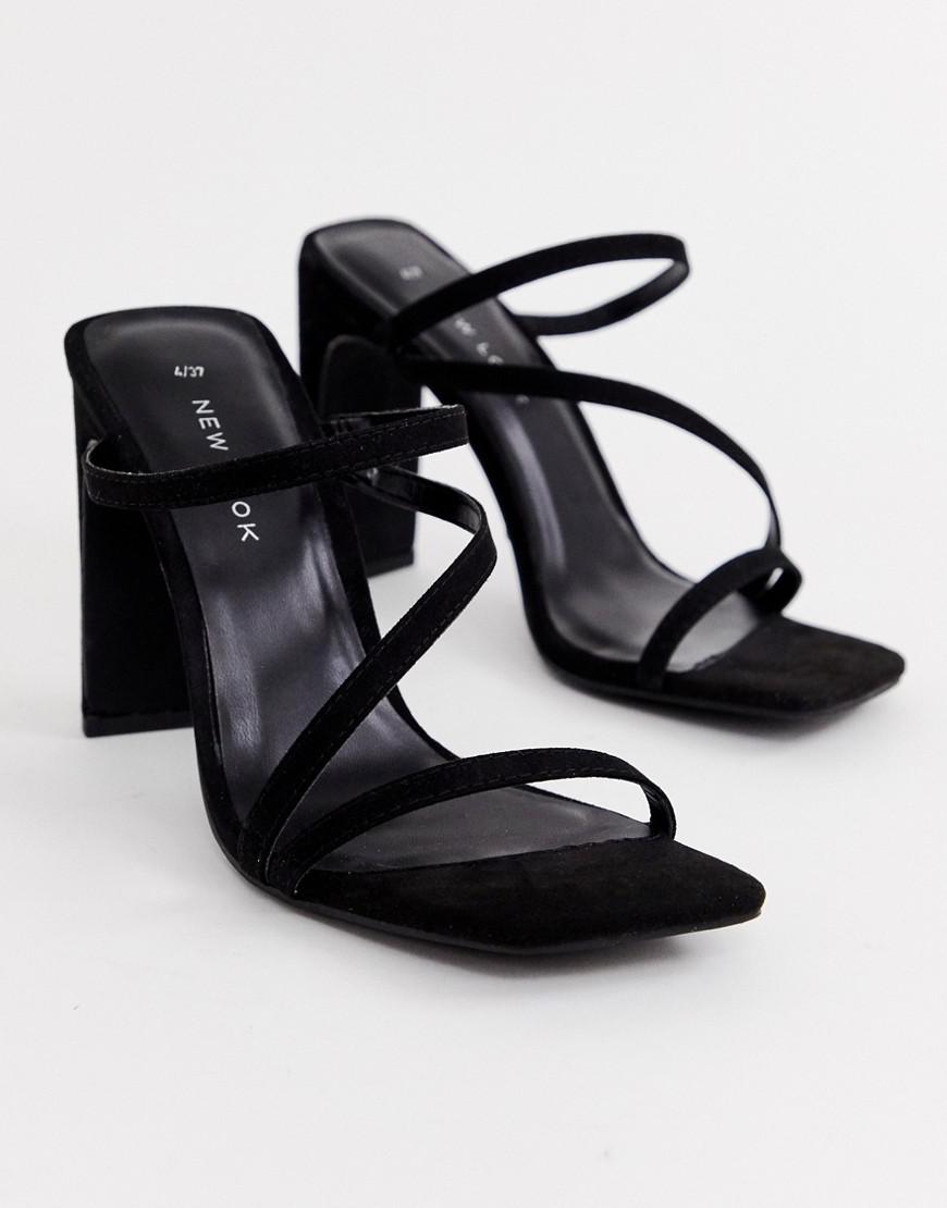 black square toe sandals