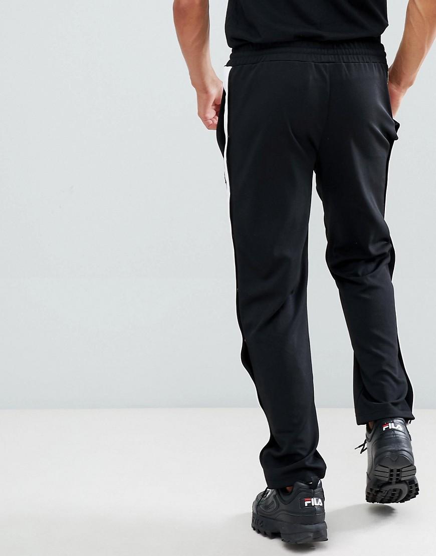Fila White Line Friars Popper Sweatpants In Black for Men | Lyst