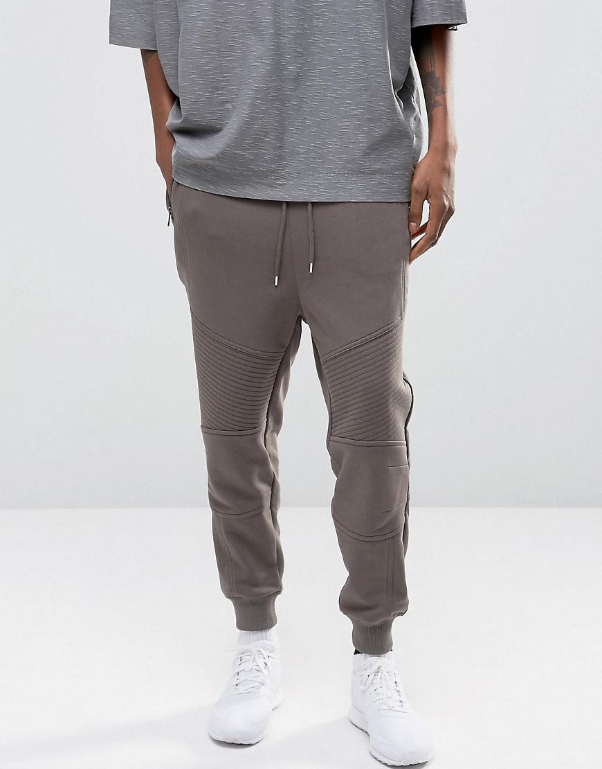 biker joggers with zippers