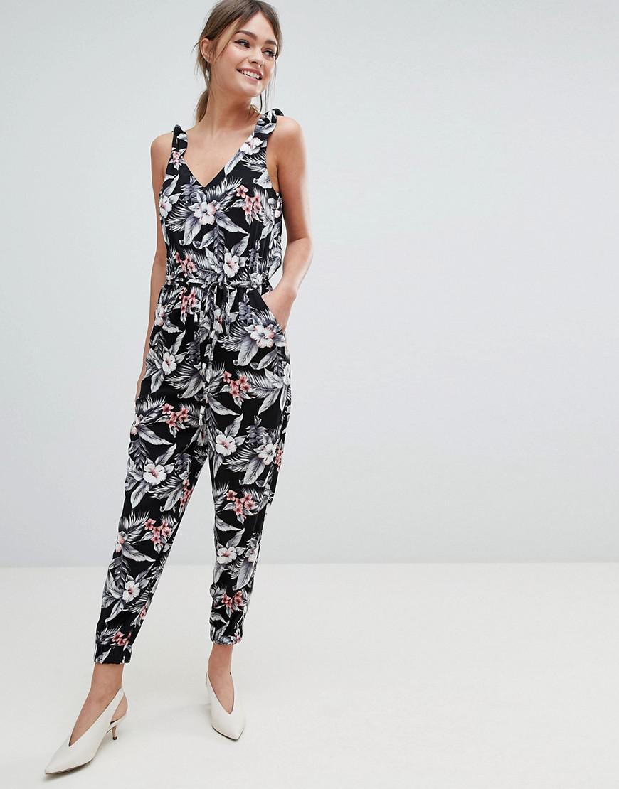 oasis tropical wrap jumpsuit