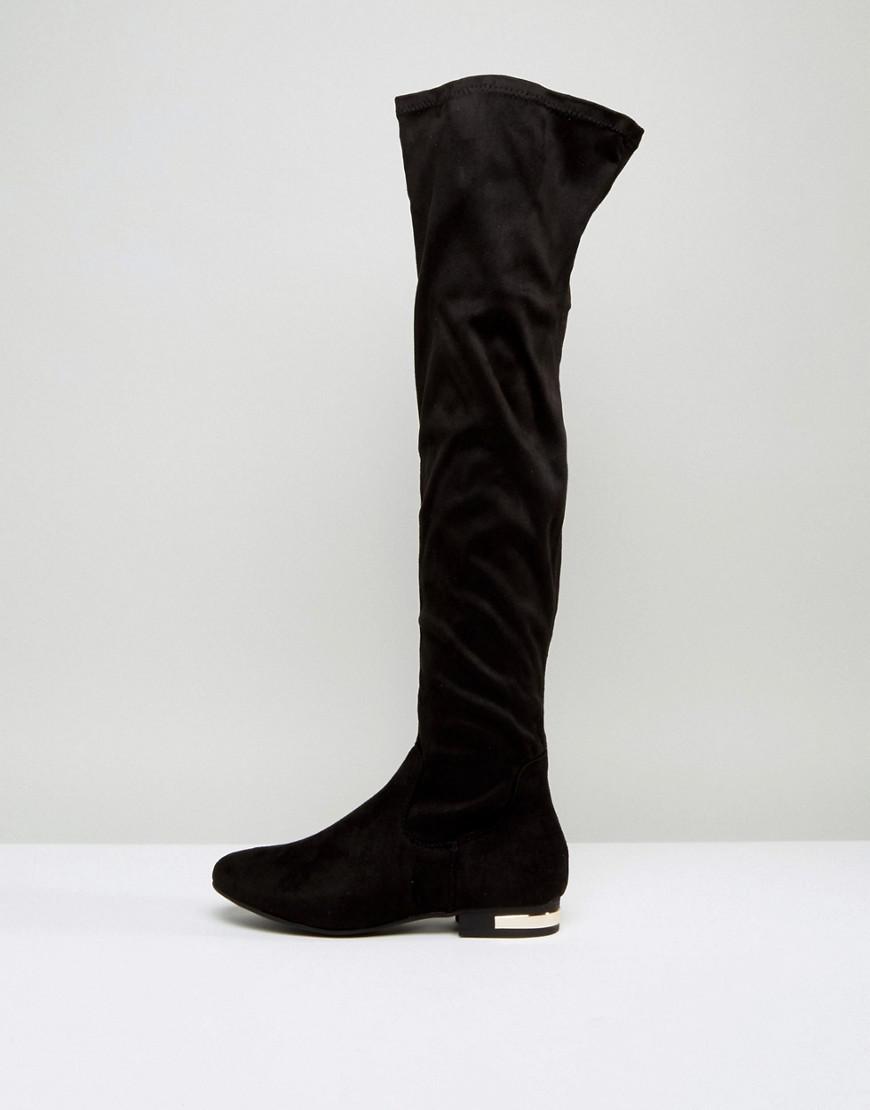 truffle collection flat over knee boot
