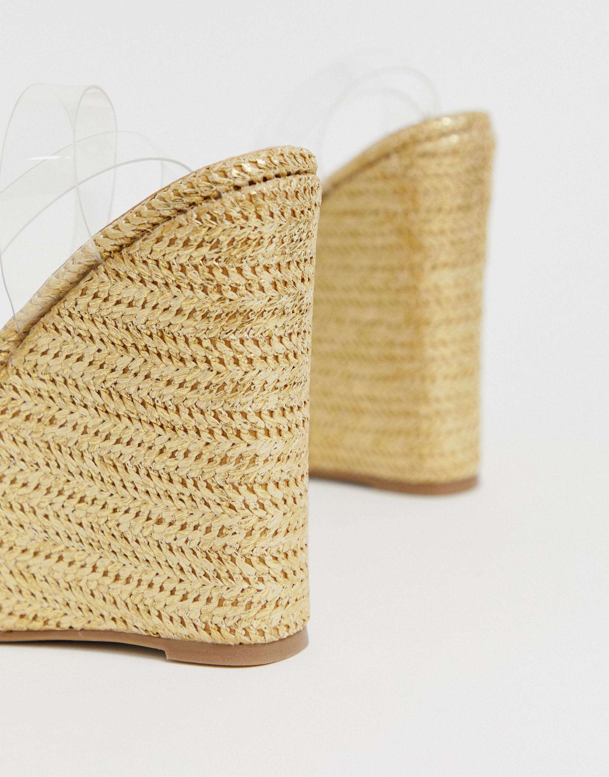 asos clear wedges