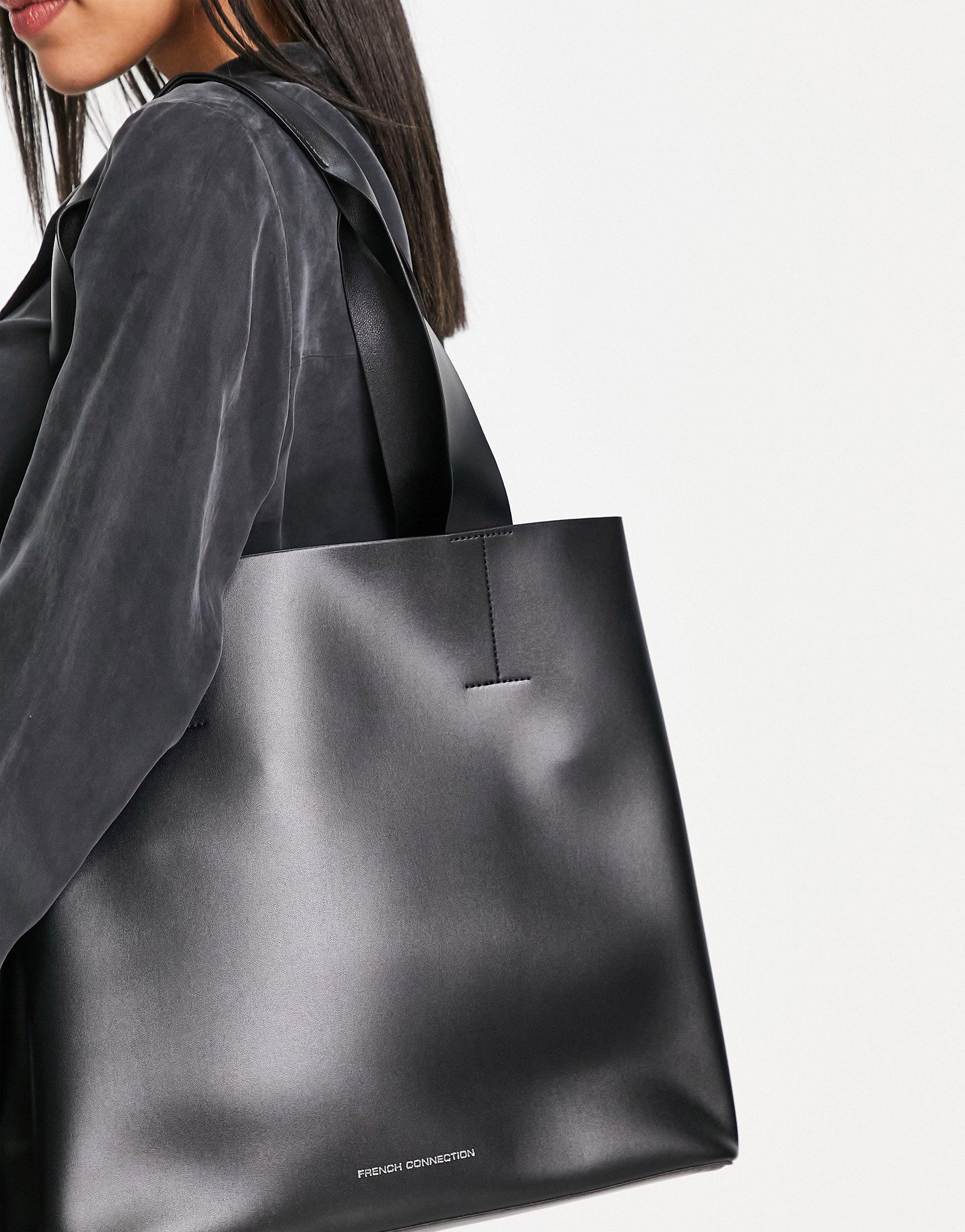 French Connection Structured Tote Bag in Black | Lyst Canada