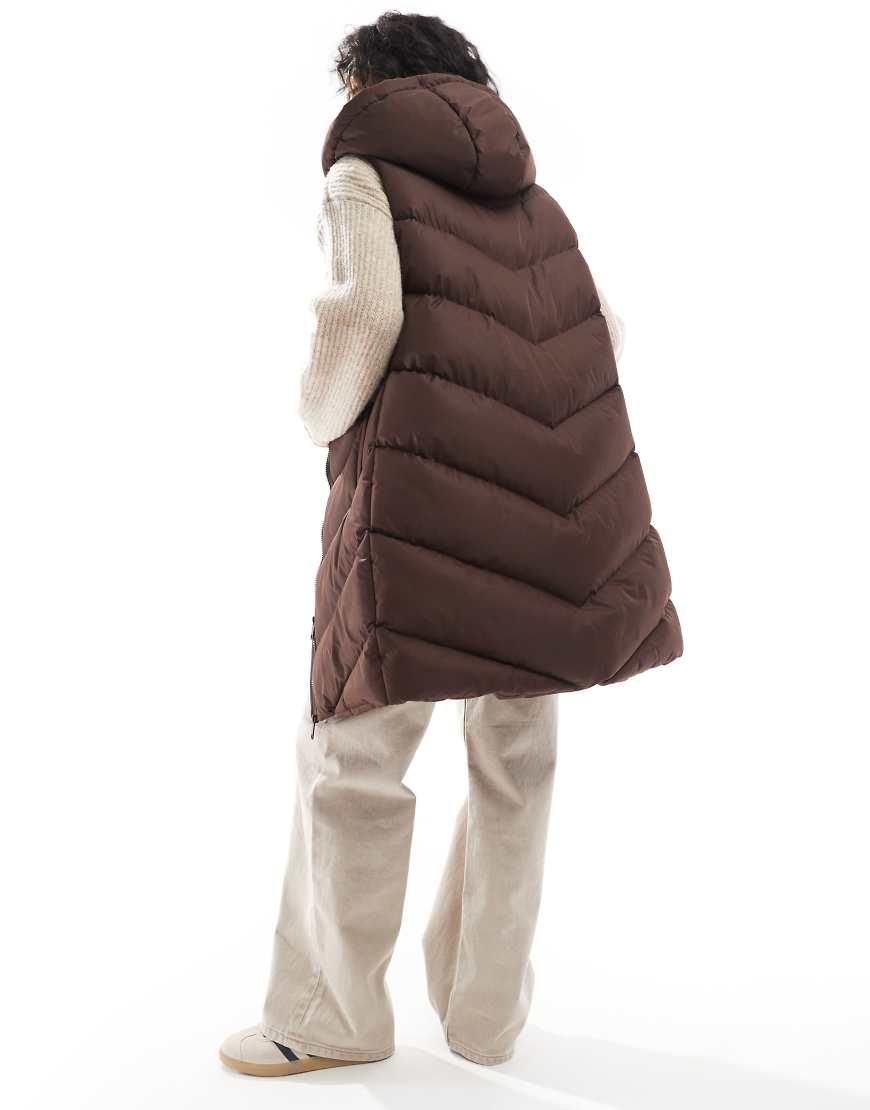 Padded Gilet Asos Long Gilet ASOS DESIGN Petite Belted Puffer