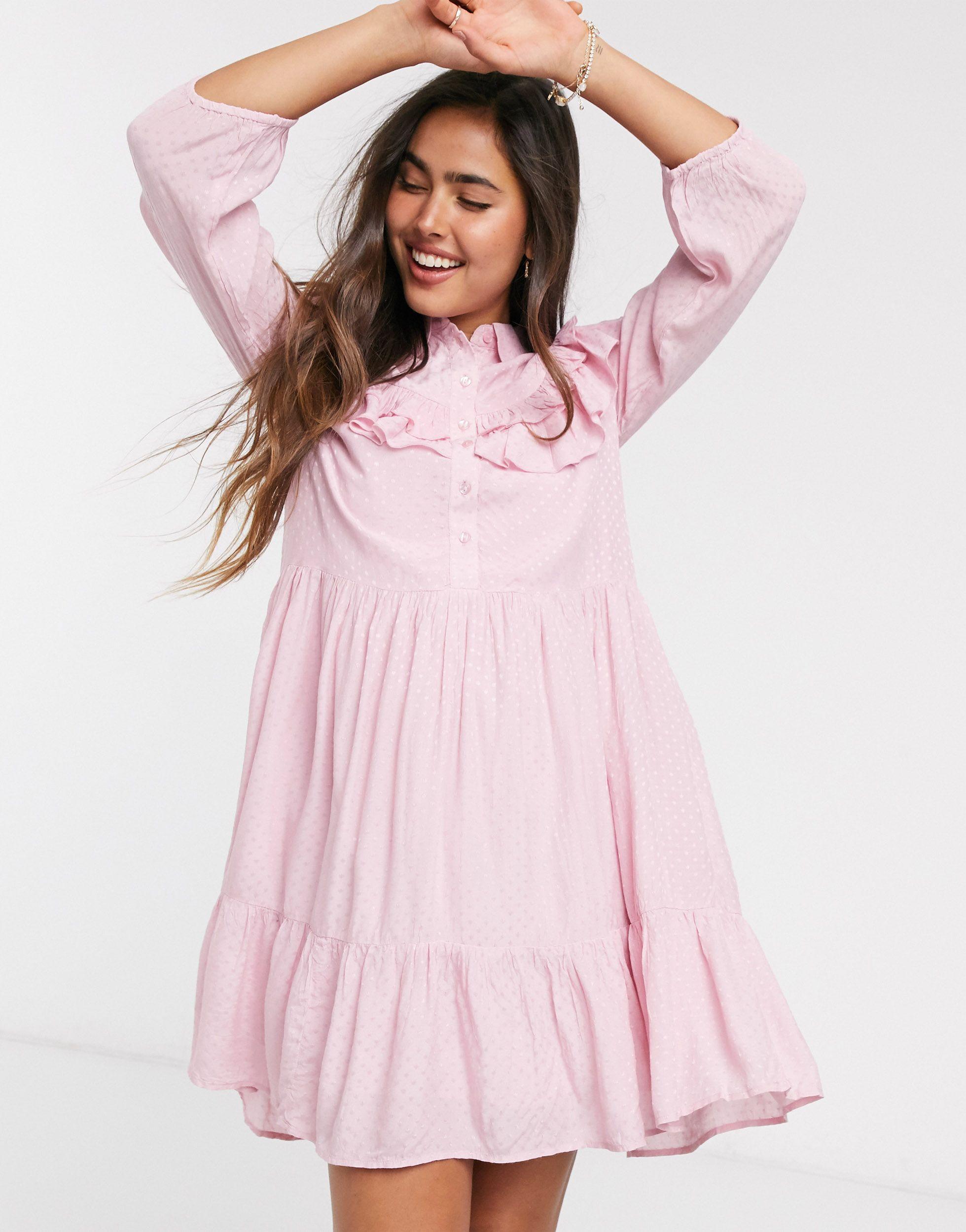Y.A.S Smock Dress With Ruffle Detail in ...