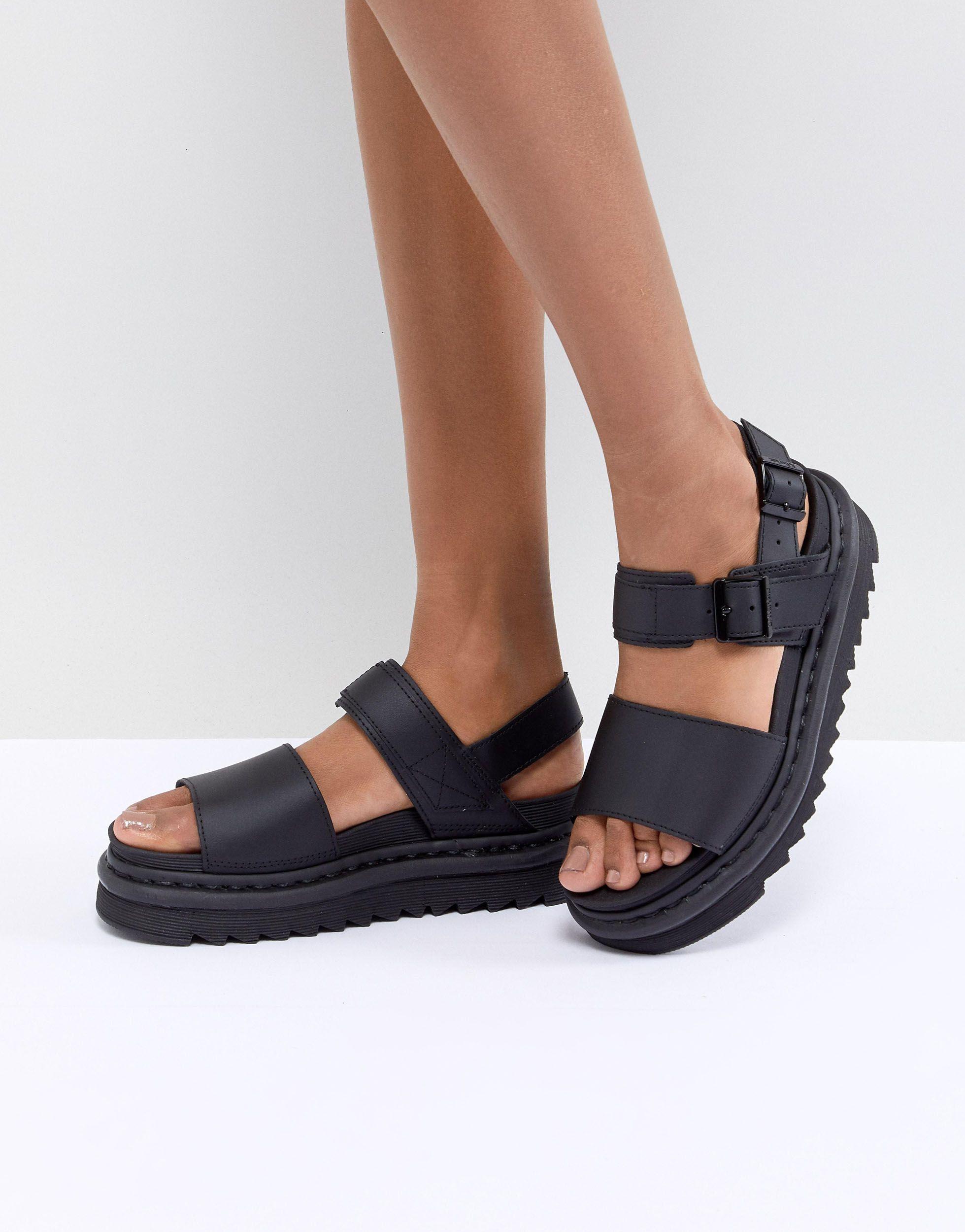 dr martens black sandals