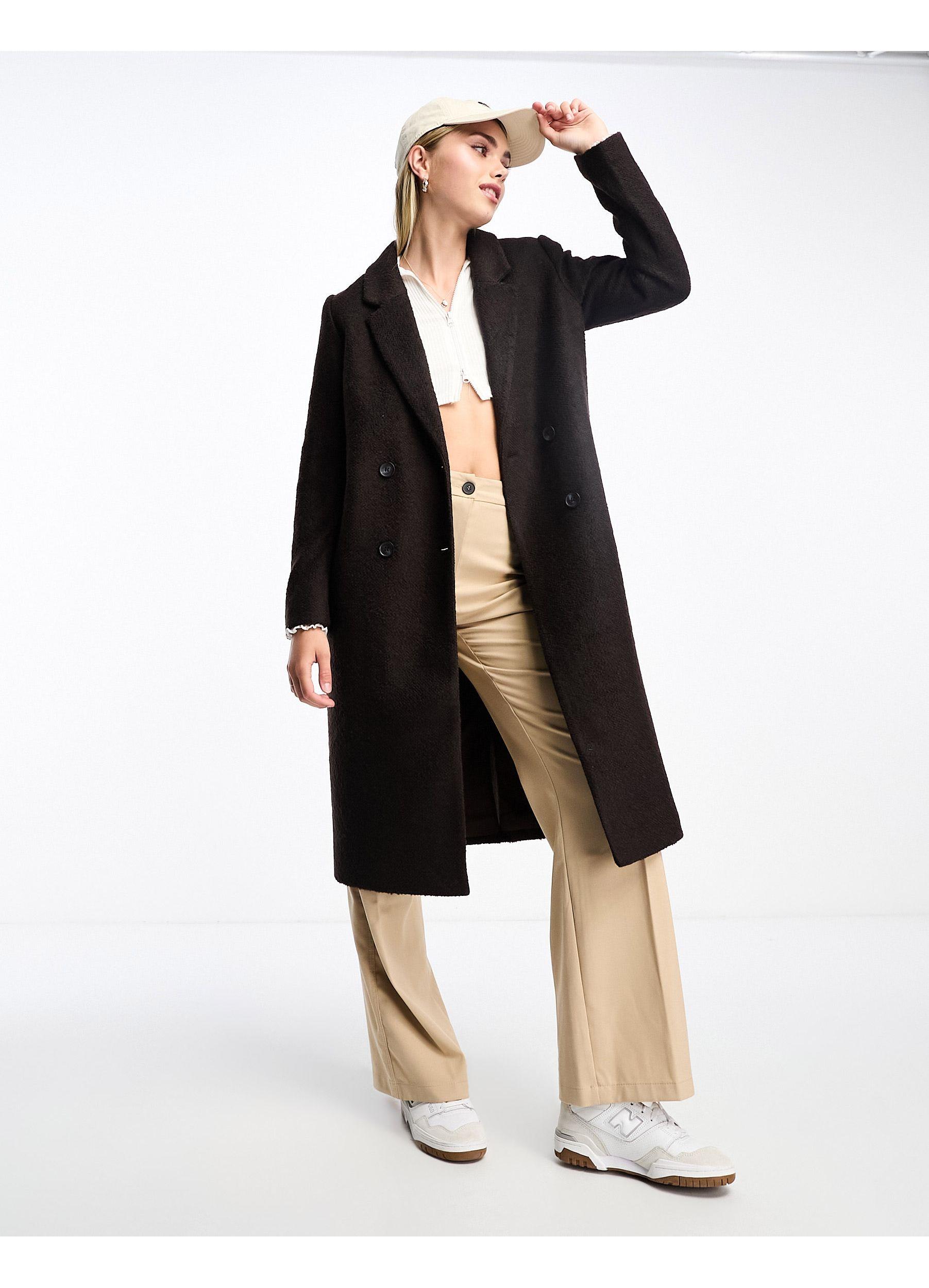 Women's Wool-Blend Double-Breasted Tailored Topcoat, Women's Coats &  Jackets