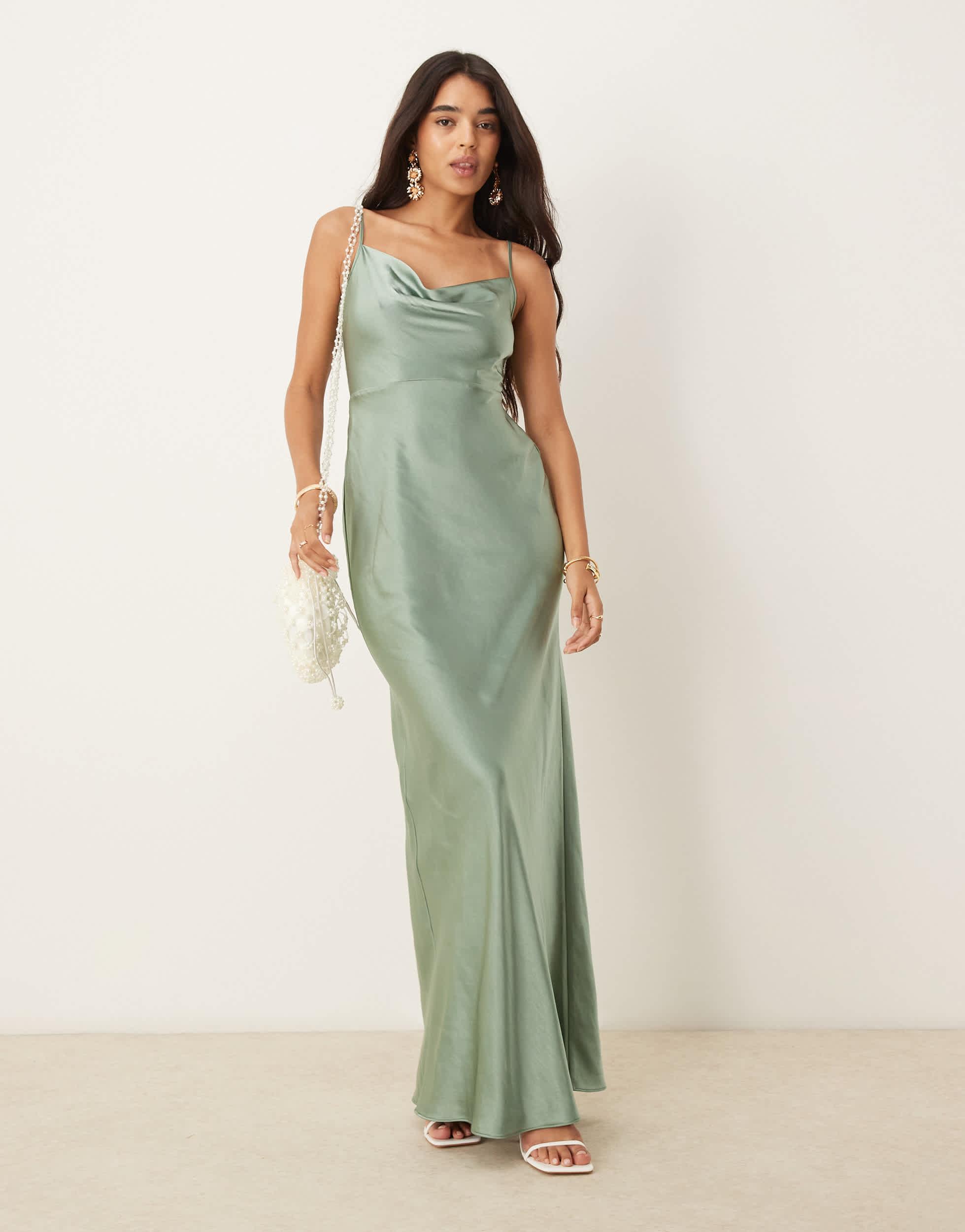 slim fit dress slacks PRETTY LAVISH Keisha Maxi Bridesmaid Dress main image 0