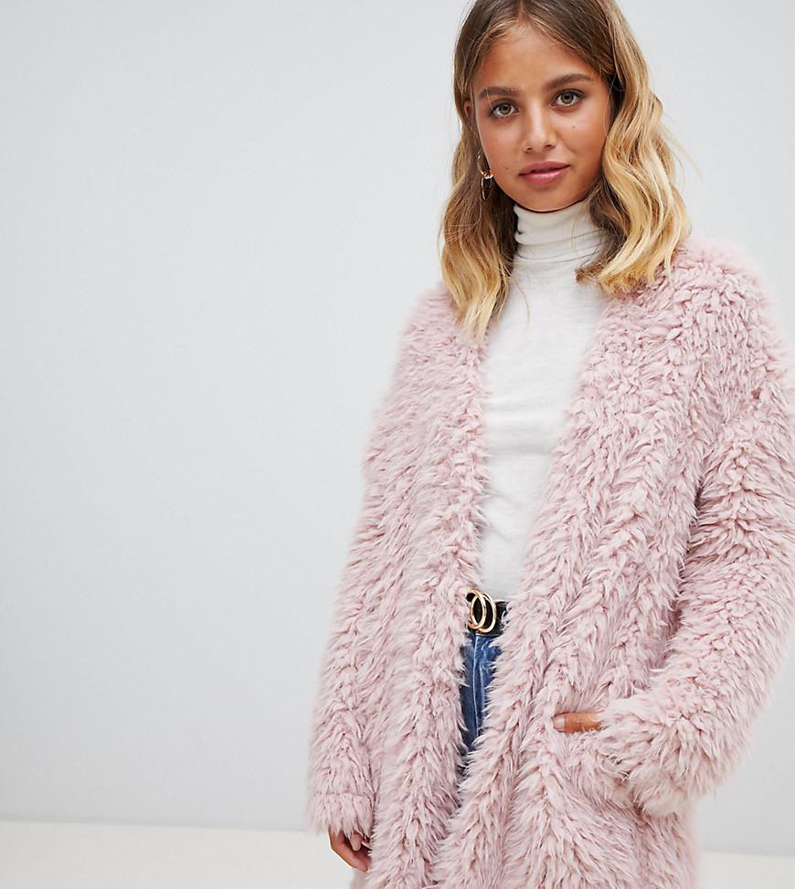 New Look Synthetic Fluffy Cardigan in Pink - Lyst