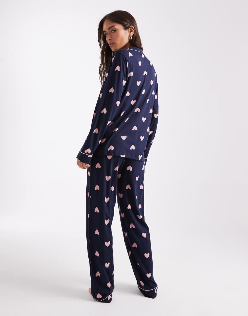 New Look Heart Revere Pyjamas in Blue Lyst UK