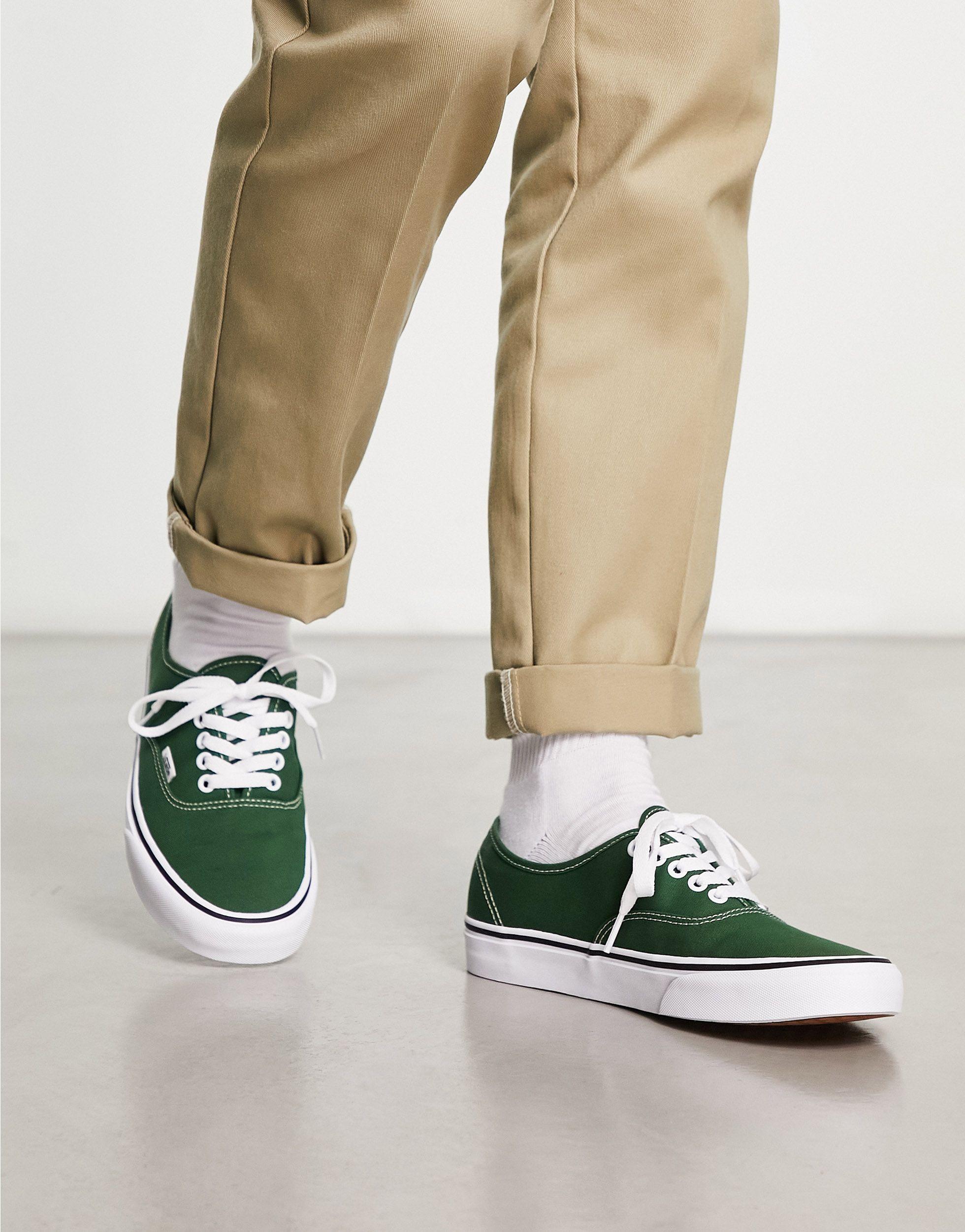 Vans Authentic Sneakers in Green for Men | Lyst