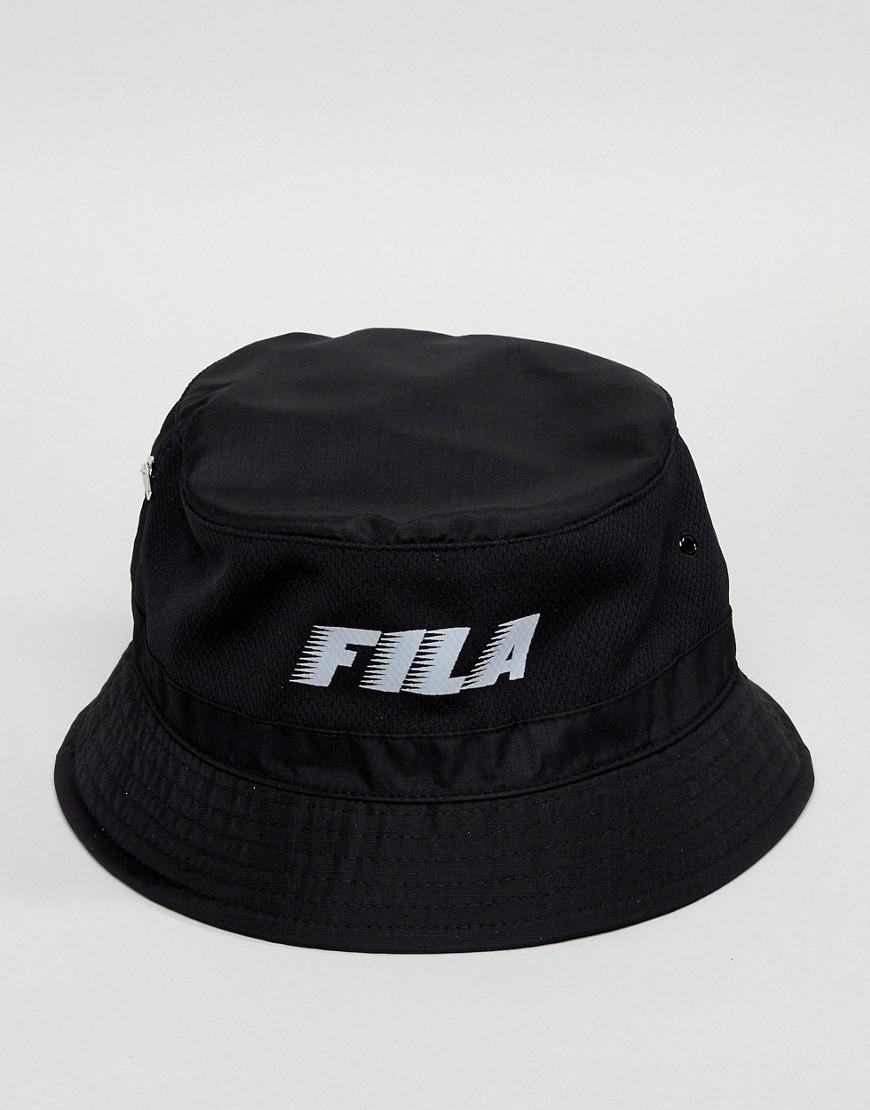 fila black bucket hat