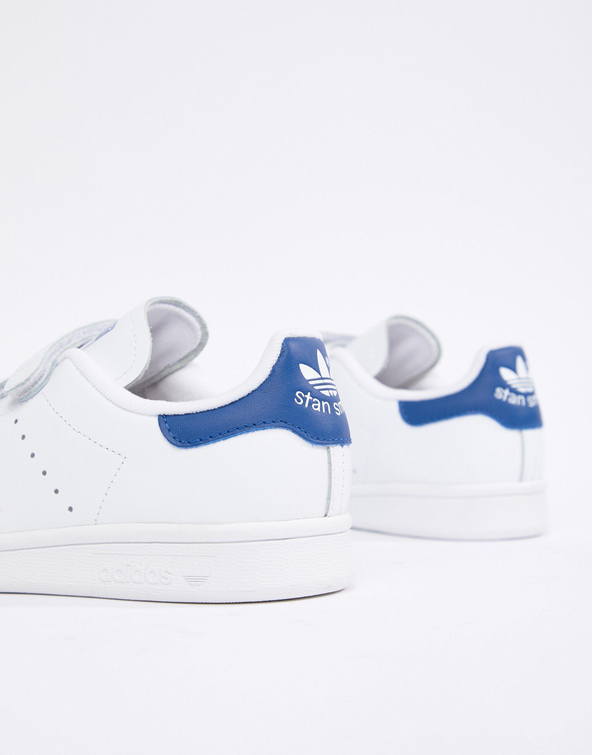 adidas originals strap stan smith trainers in white