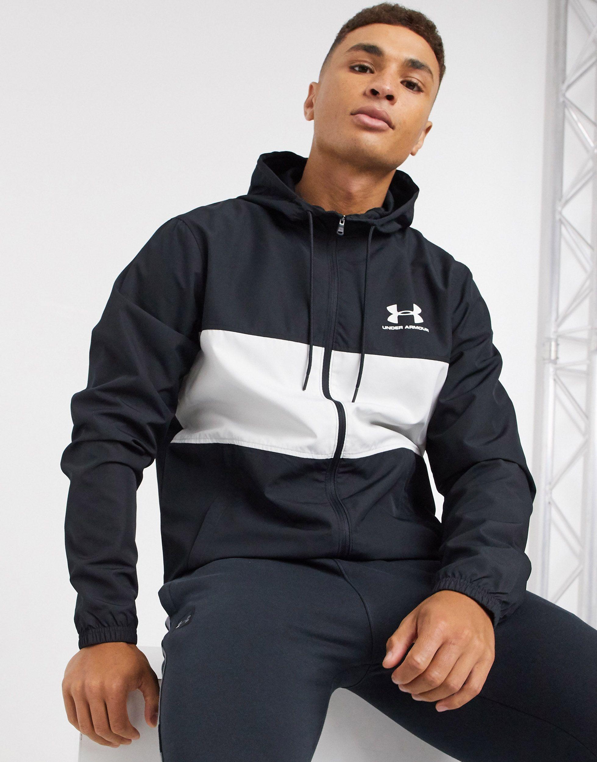 Download Under Armour Sportstyle Windrunner Jacket in Black for Men ...
