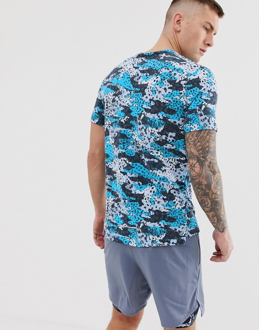 Nike Retro T-shirt In Blue Camo for Men | Lyst UK