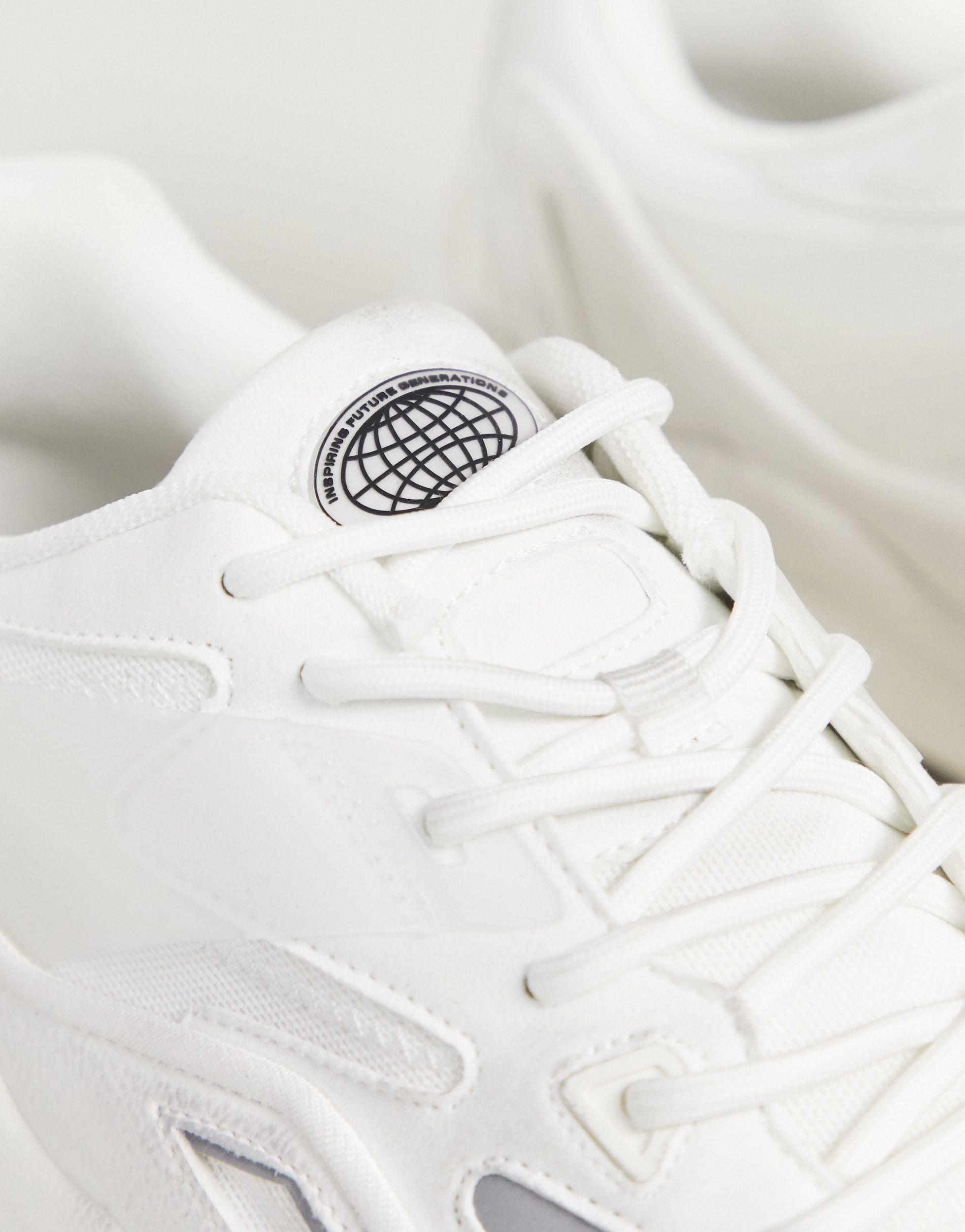 pull and bear white chunky trainers